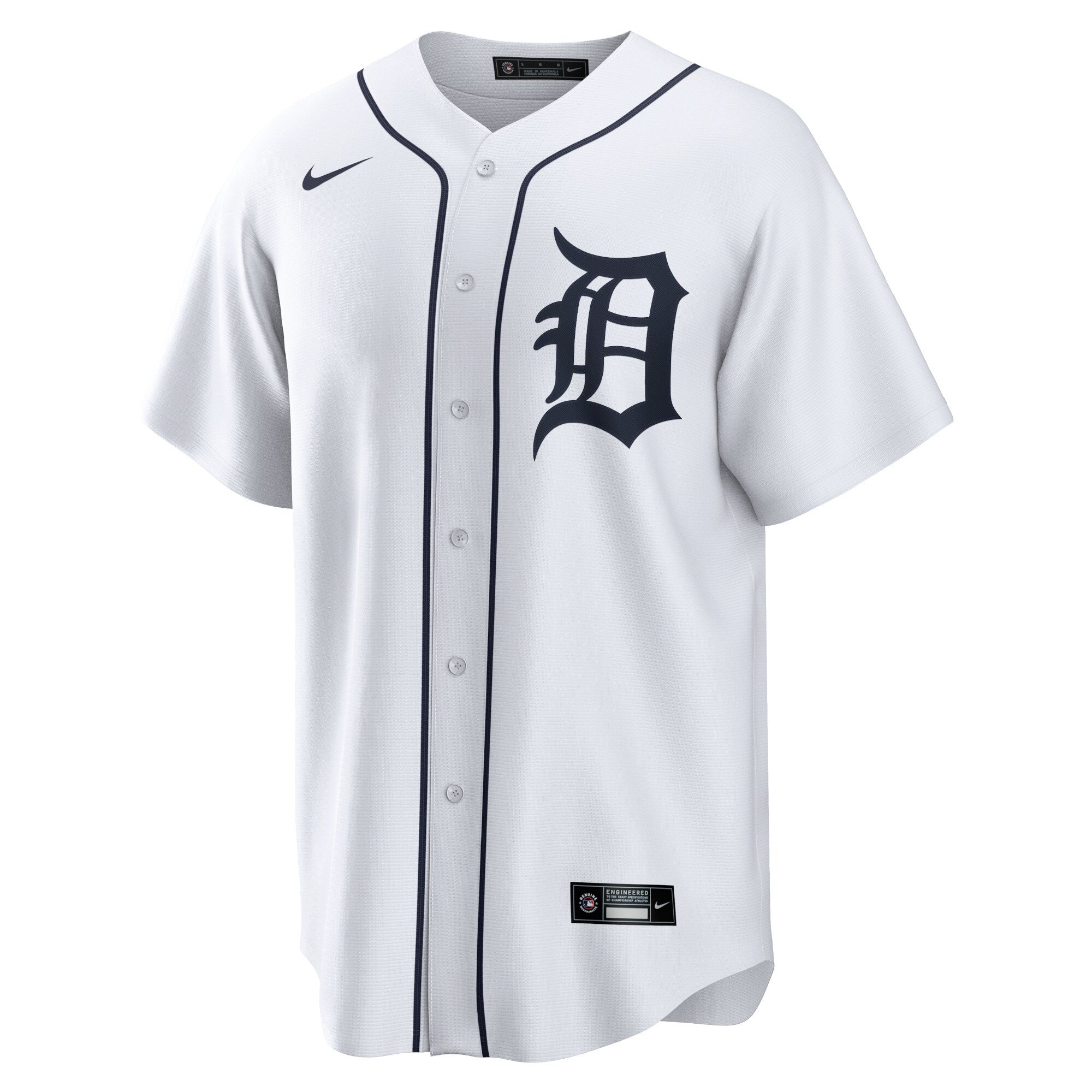 Men's Nike White Detroit Tigers Home Blank Replica Jersey