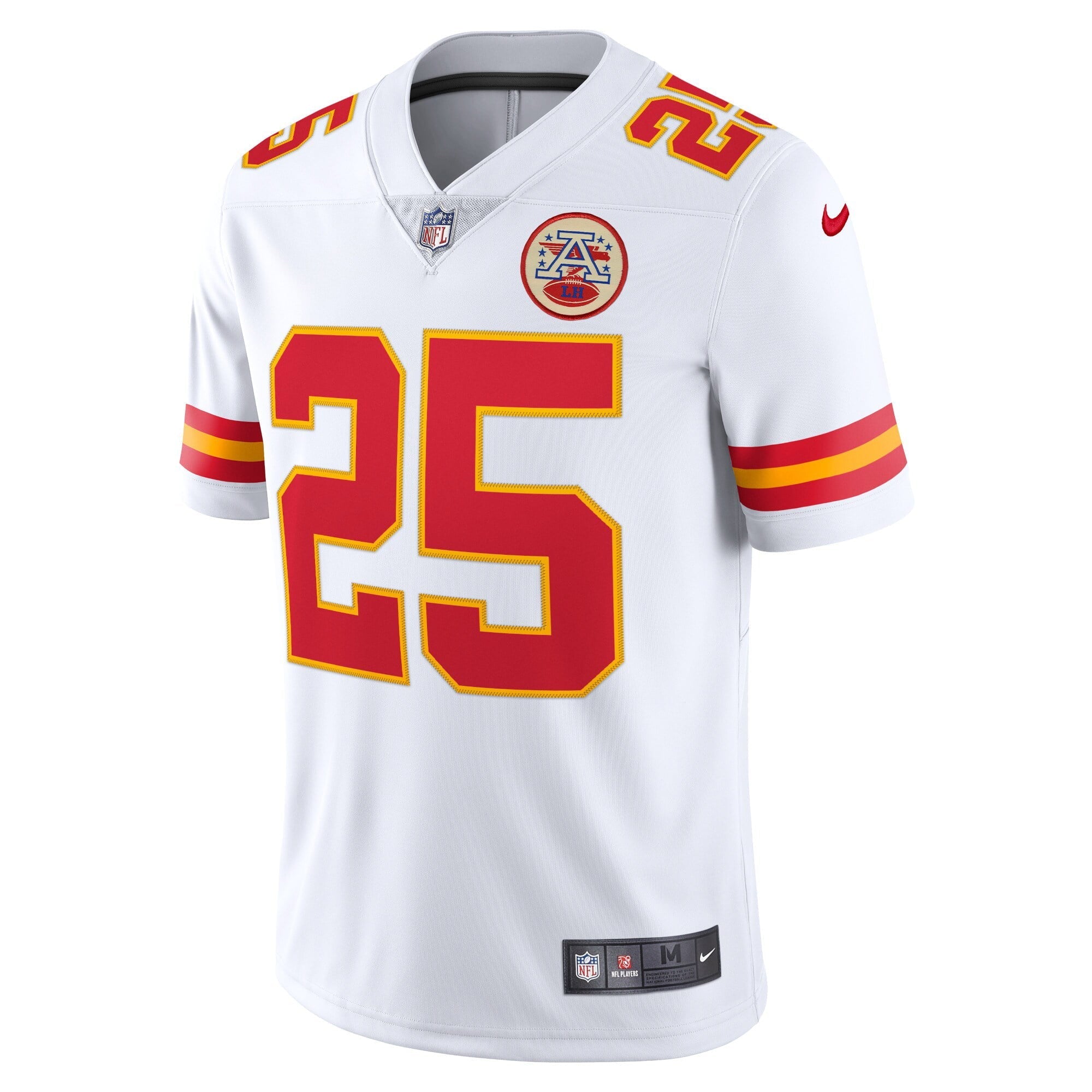 Men's Nike Clyde Edwards-Helaire White Kansas City Chiefs Vapor Limited Jersey