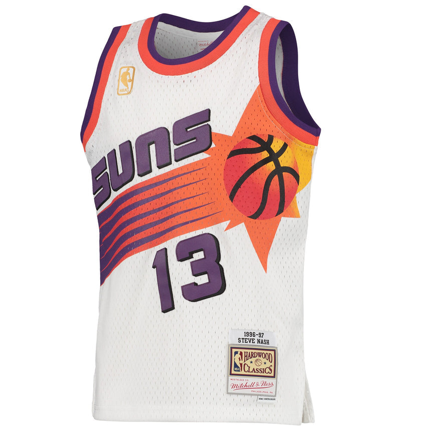 Youth Phoenix Suns Steve Nash Mitchell & Ness White 1996-97 Hardwood Classics Swingman Jersey