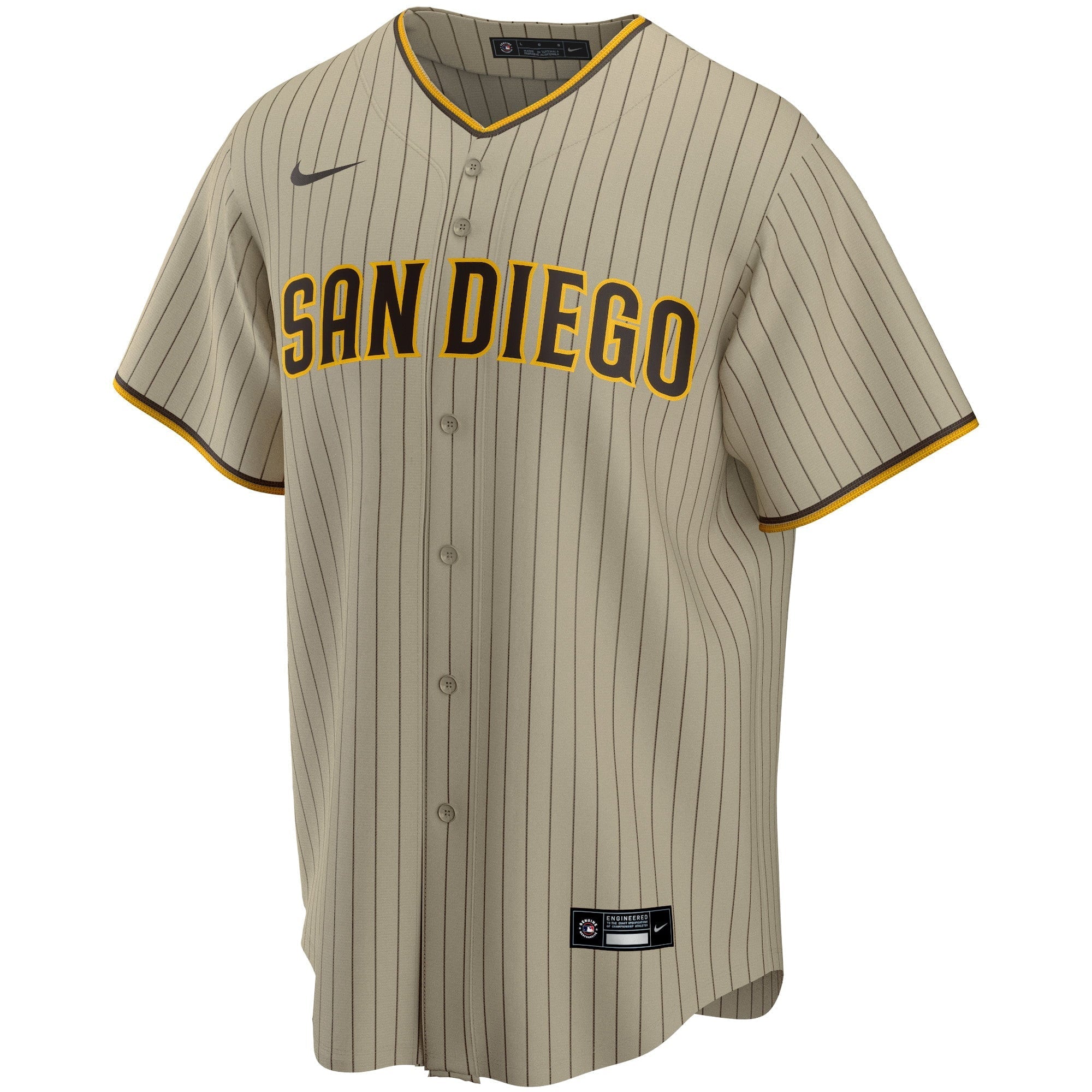 Men's Nike Manny Machado Tan San Diego Padres Alternate Replica Player Jersey