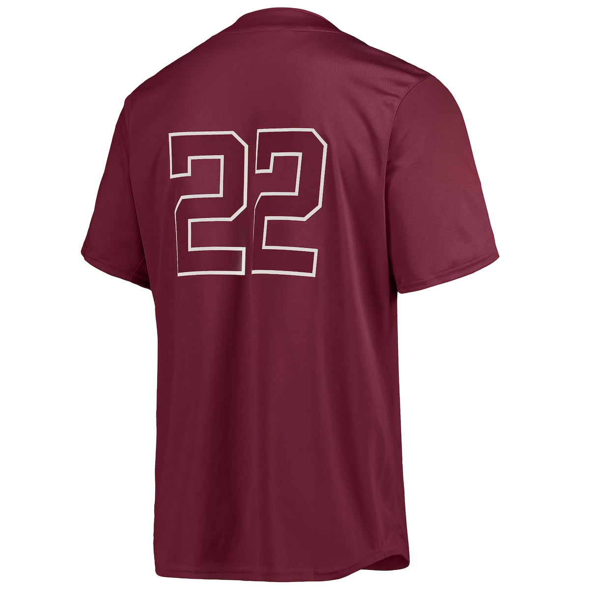 Men's  adidas Mississippi State #22 Button-Up Baseball Jersey - Maroon