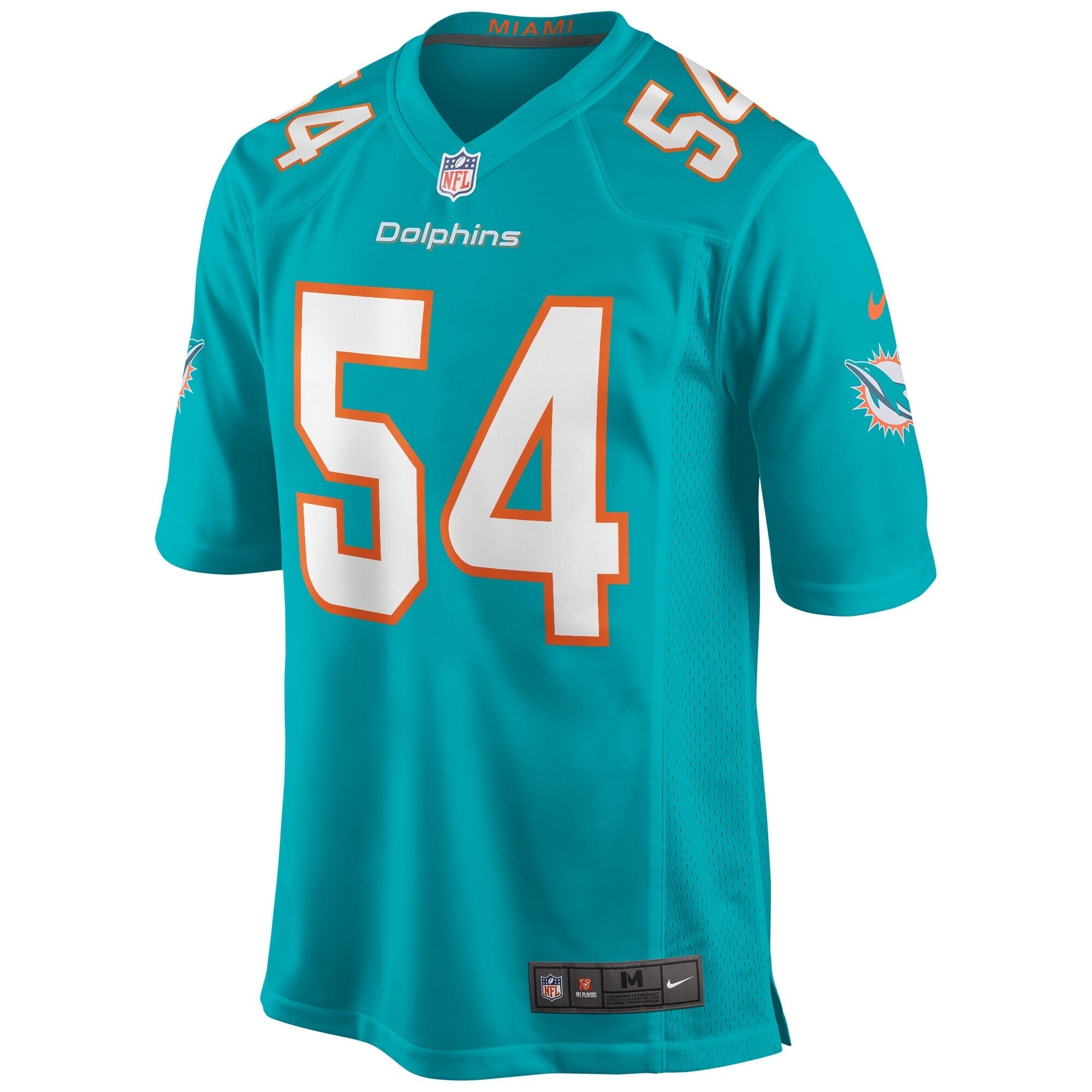 Men's Nike Zach Thomas Aqua Miami Dolphins Game Retired Player Jersey