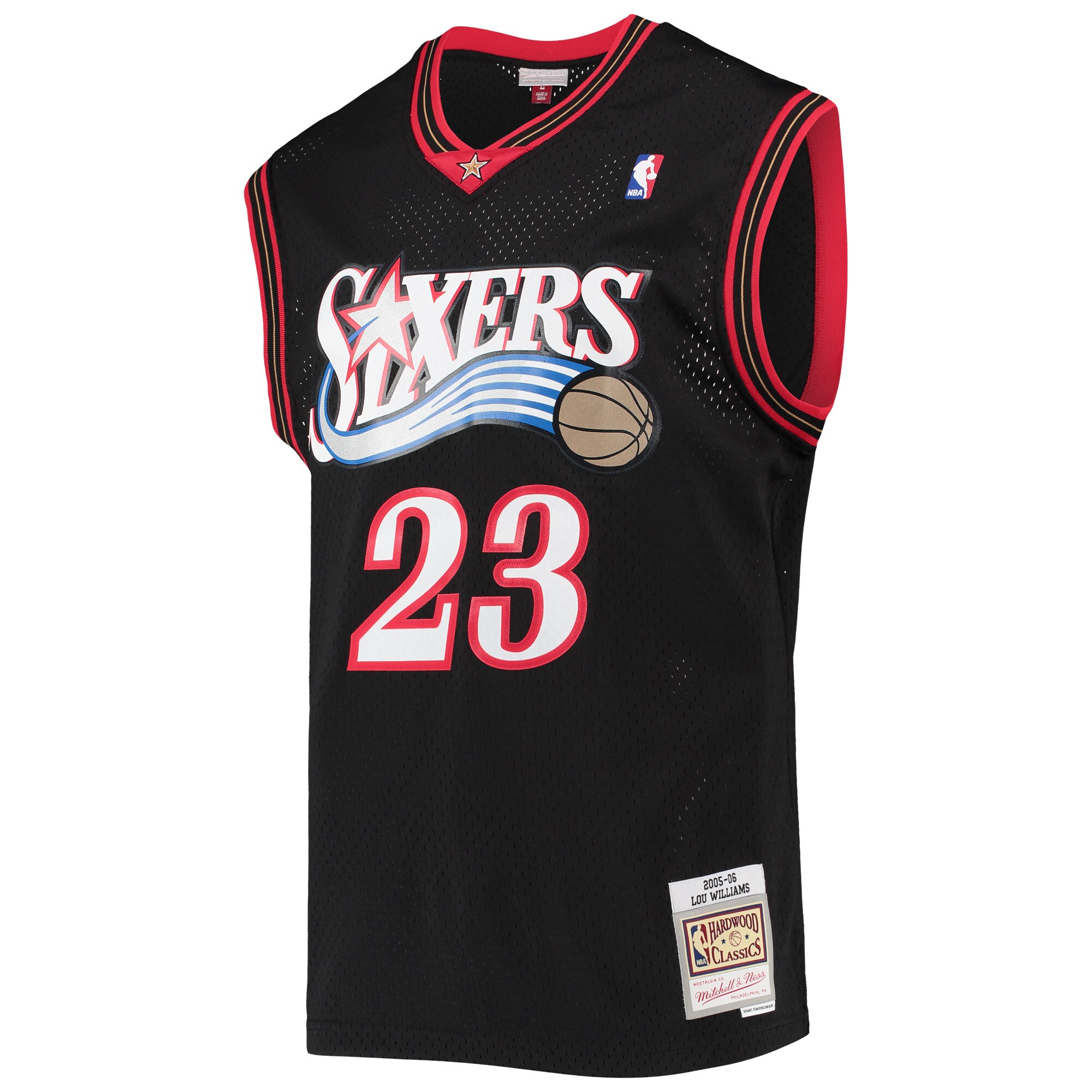 Lou Williams Philadelphia 76ers Mitchell & Ness Hardwood Classics Swingman Jersey - Black