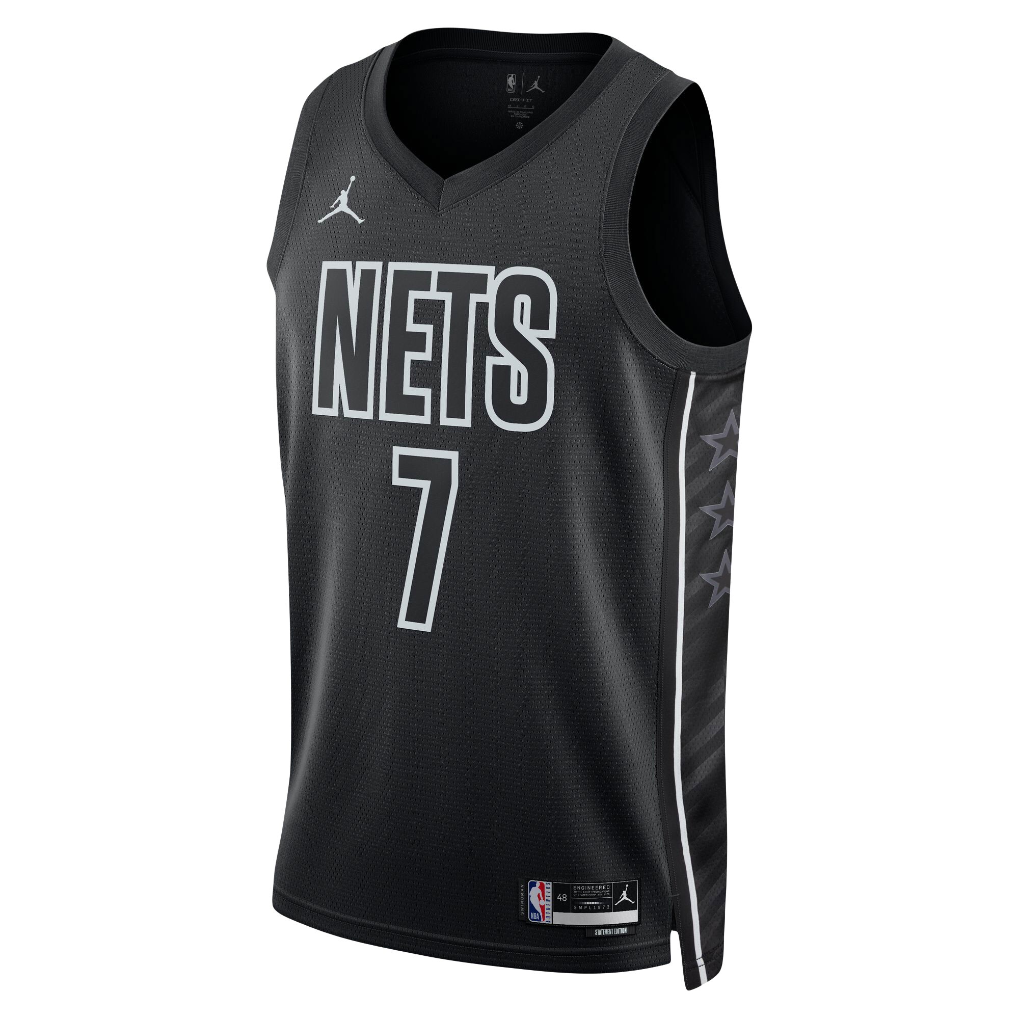 Kevin Durant Brooklyn Nets Jordans Brand Unisex Swingman Jersey - Statement Edition - Black