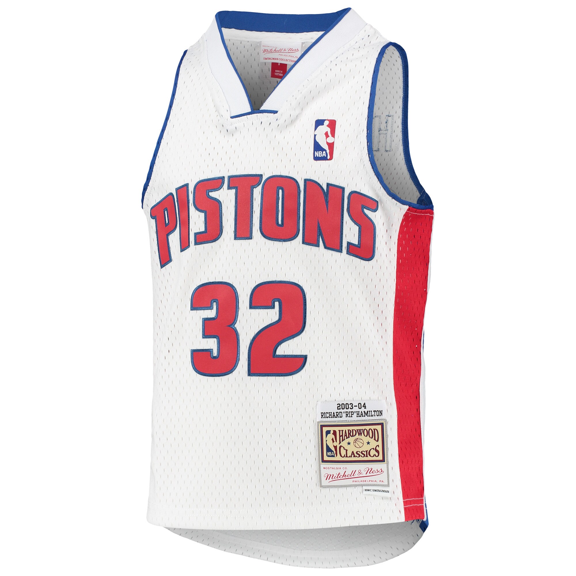 Richard Hamilton Detroit Pistons Mitchell & Ness Youth 2003/04 Hardwood Classics Swingman Jersey - White