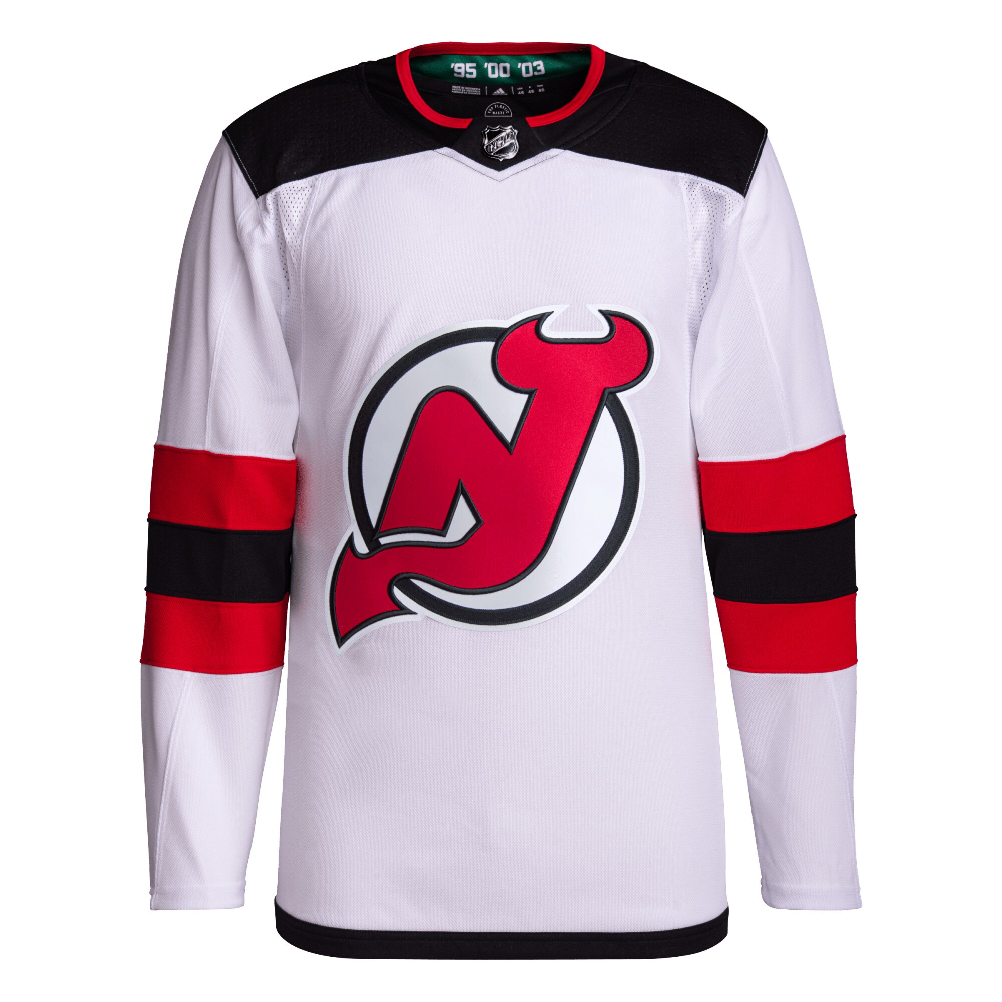 New Jersey Devils adidas Away Primegreen Authentic Pro Jersey?White