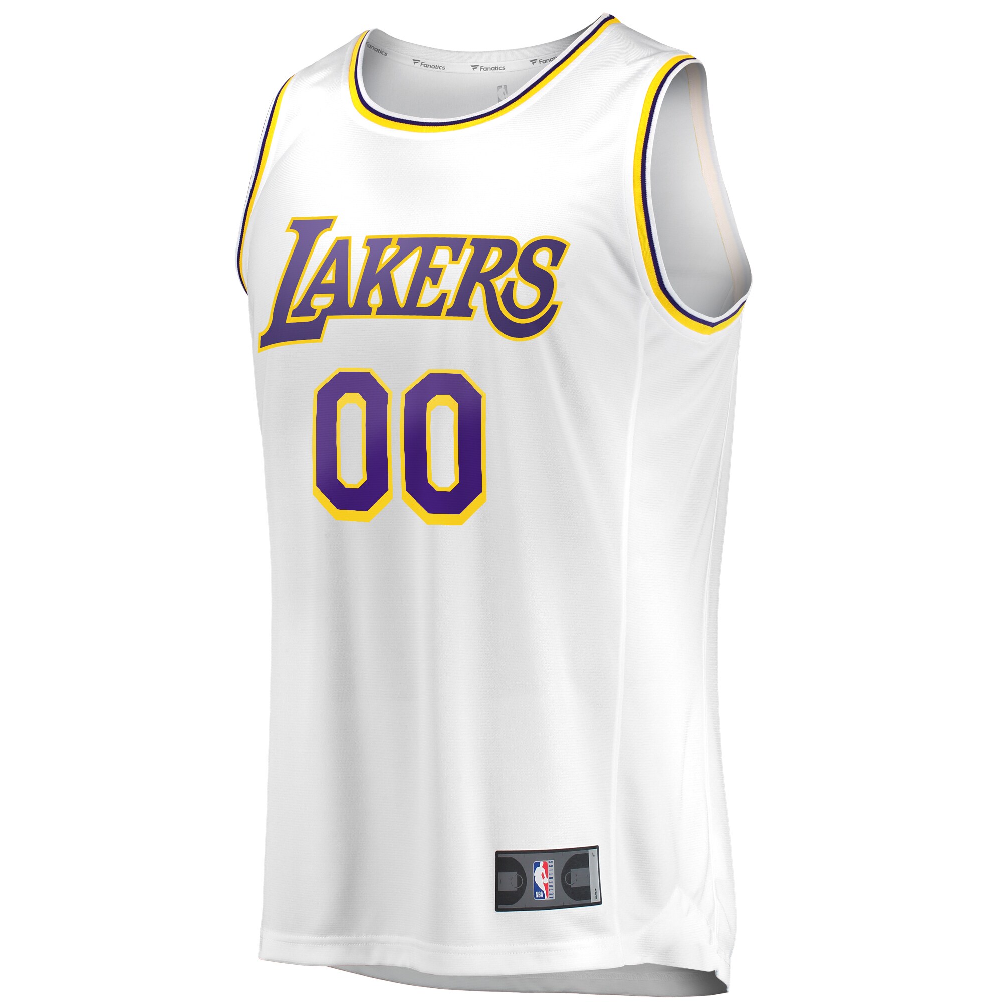 Los Angeles Lakers Fanatics Branded Youth Fast Break Replica Custom Jersey - Association Edition - White