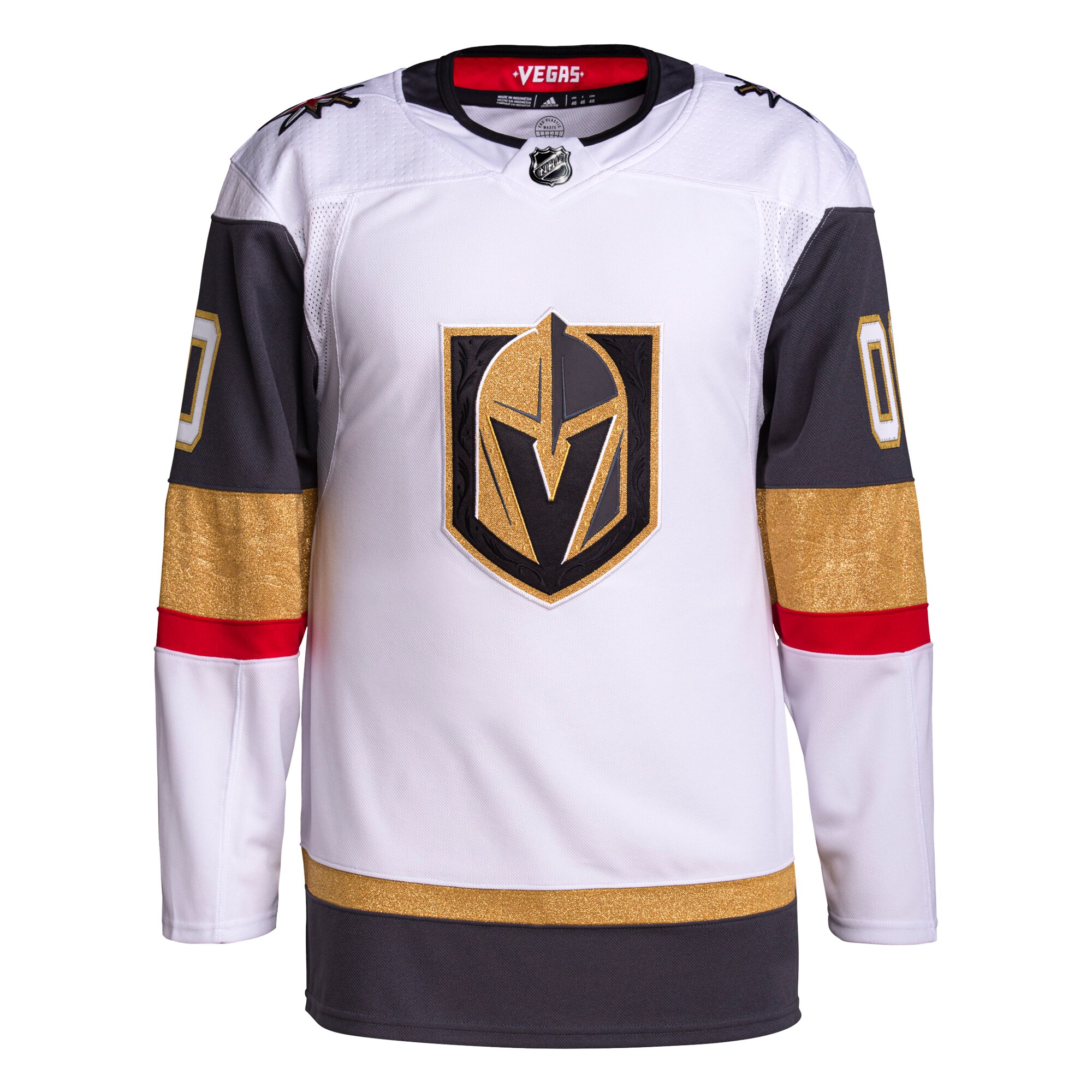 Vegas Golden Knights adidas Away Custom Primegreen Authentic Pro Jersey?White