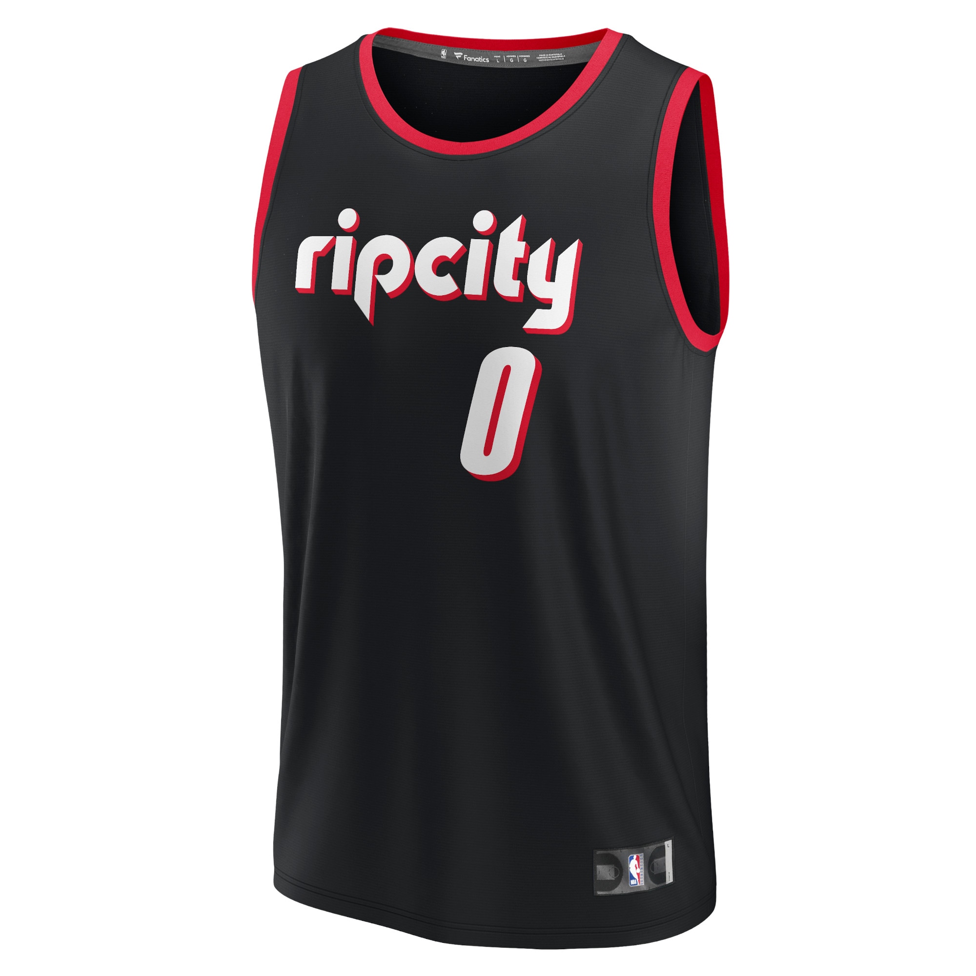 Damian Lillard Portland Trail Blazers Fanatics Branded 2021/22 Fast Break Replica Jersey - City Edition - Black
