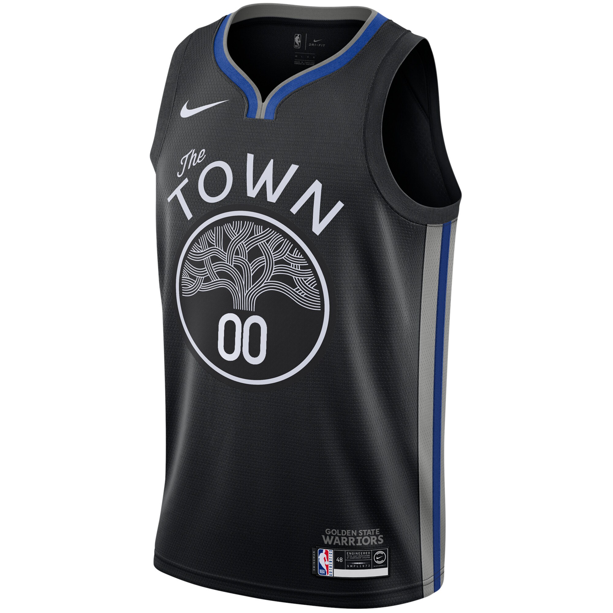 Golden State Warriors Nike 2019/20 Custom Swingman Jersey Black - City Edition