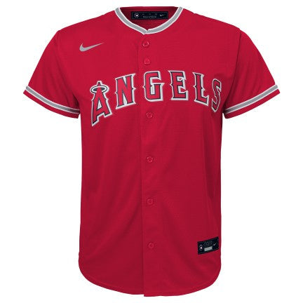 Youth Mike Trout Los Angeles Angels Red Alternate Replica Jersey