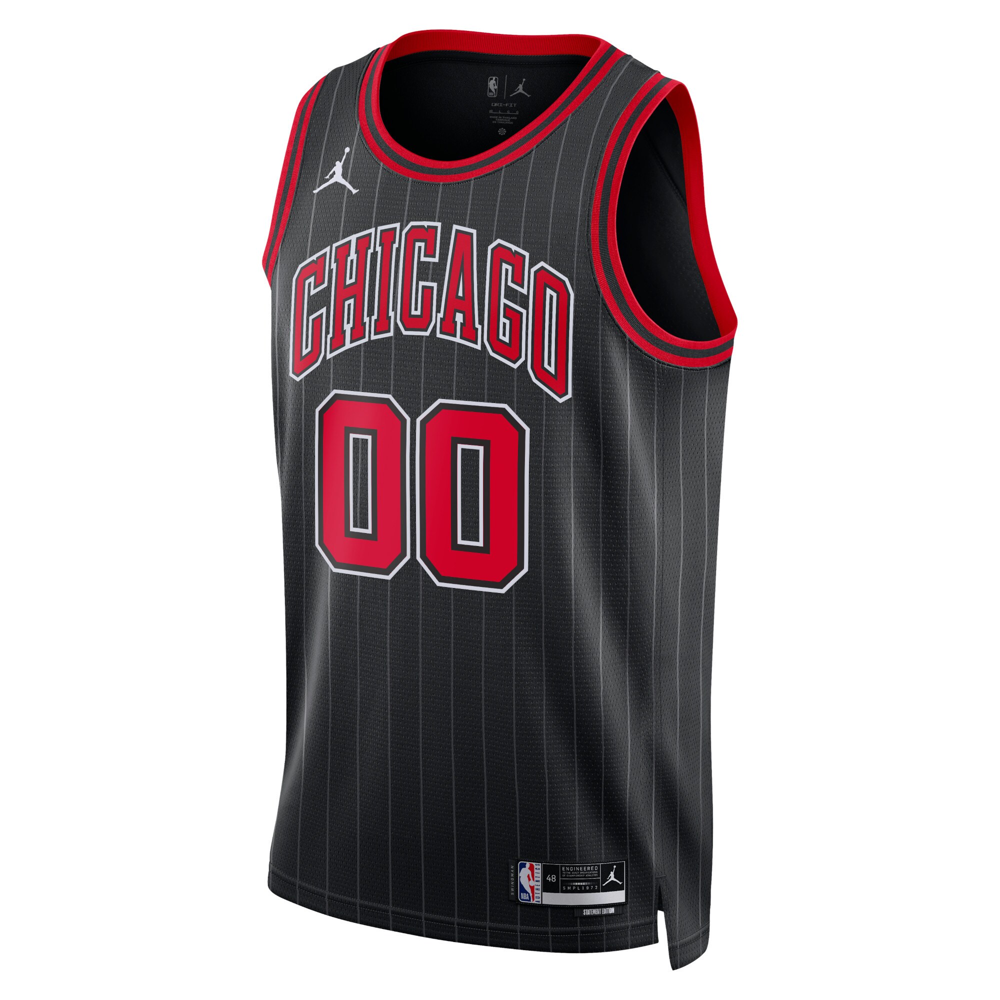Chicago Bulls Jordans Brand Unisex 2022/23 Swingman Custom Jersey - Statement Edition - Black