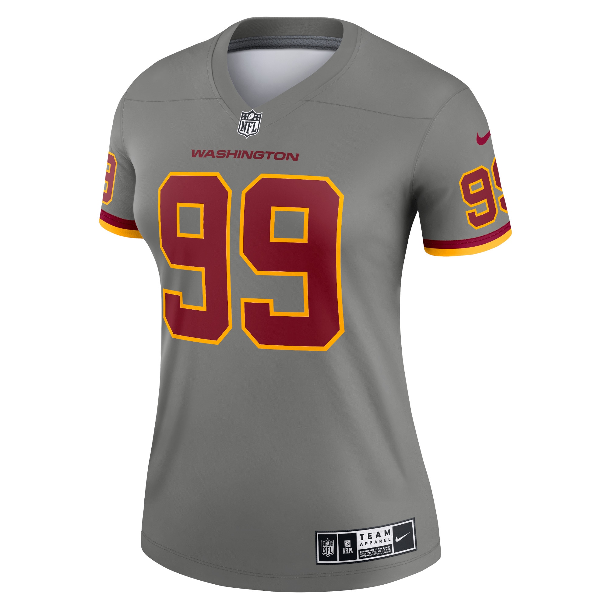 Chase Young Washington Football Team Nike Women's Inverted Legend Jersey - Gray