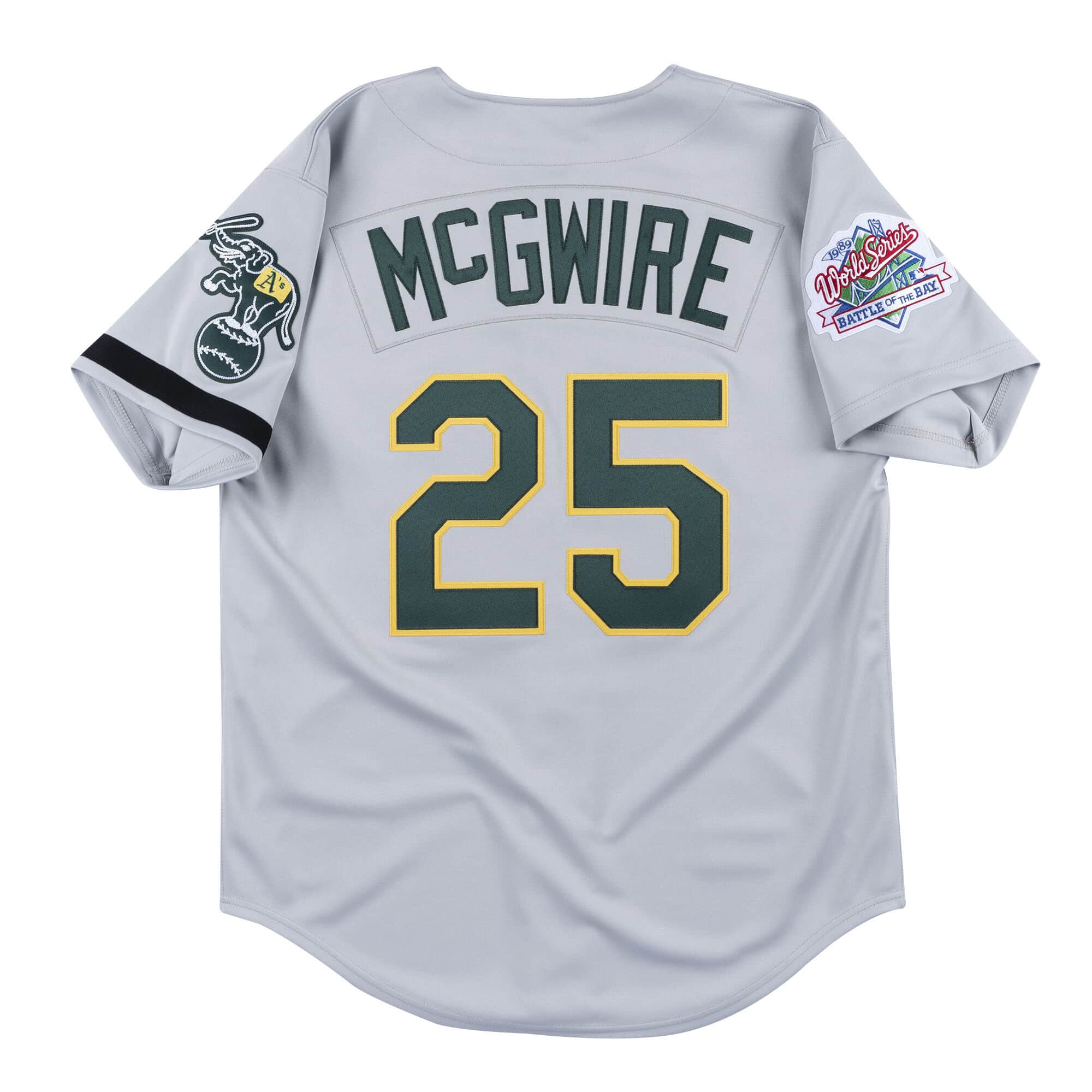 Authentic Jersey Oakland Athletics Road World Series 1989 Mark McGwire