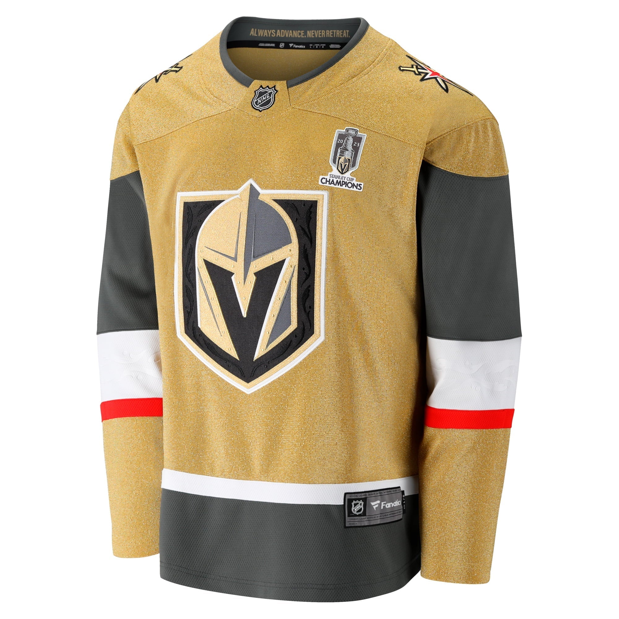 Men's Fanatics Branded  Gold Vegas Golden Knights 2023 Stanley Cup Champions Home Breakaway Jersey