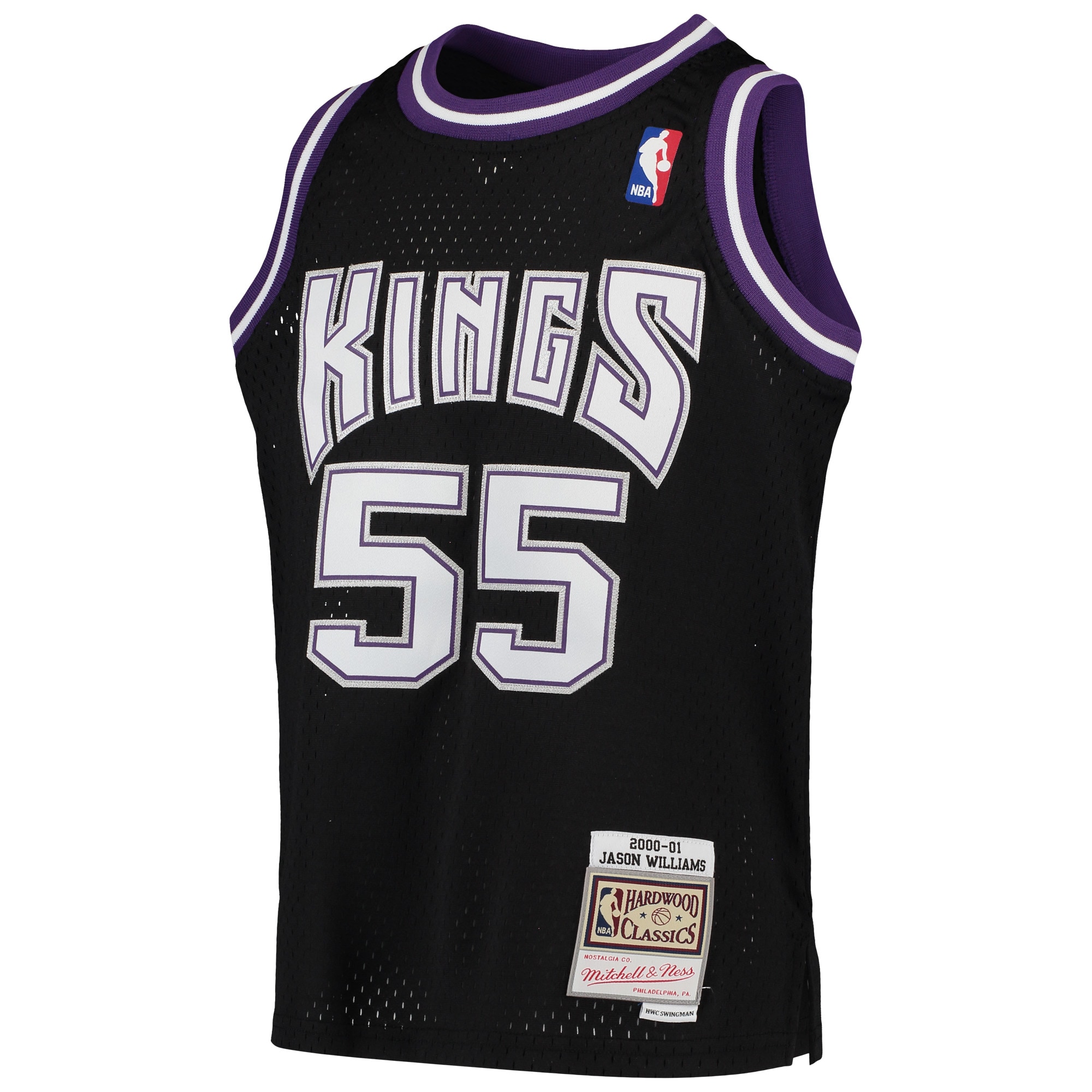 Jason Williams Sacramento Kings Mitchell & Ness Youth 2000-01 Hardwood Classics Swingman Throwback Jersey - Black