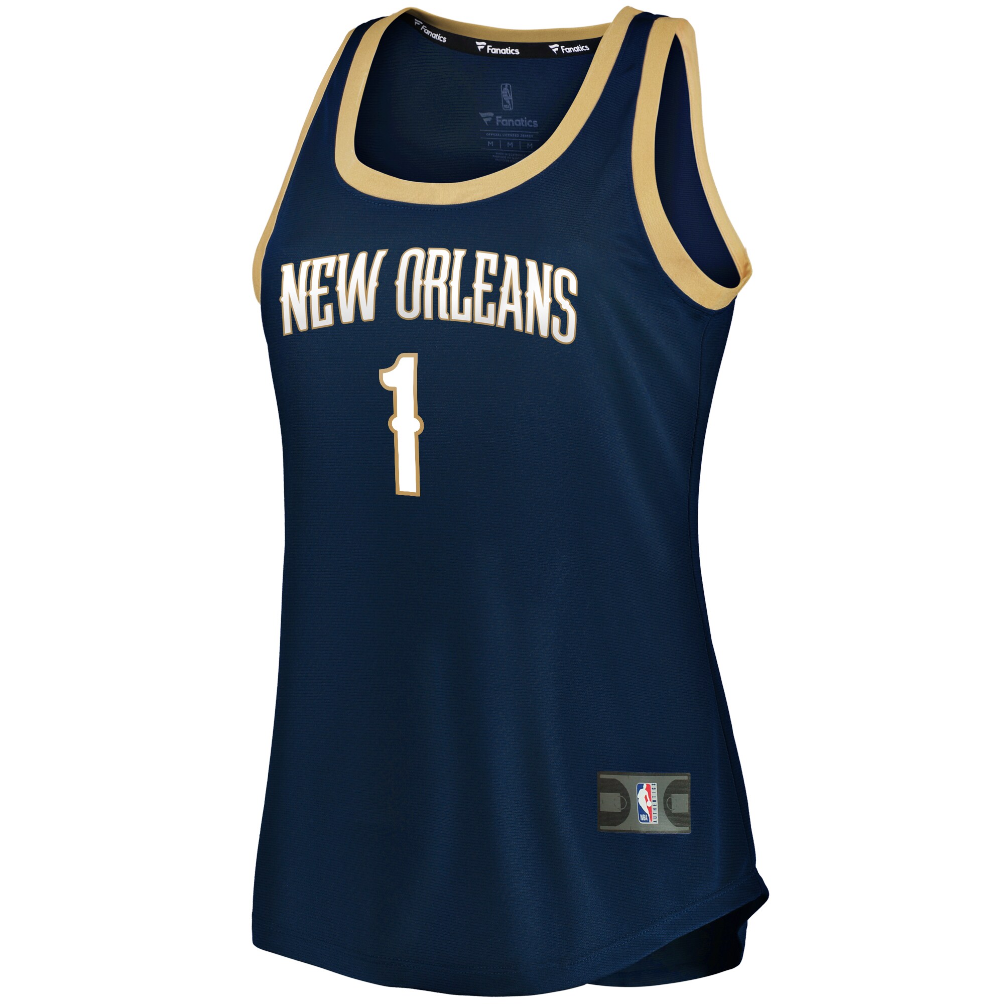 Zion Williamson New Orleans Pelicans Fanatics Branded Women's 2019/20 Fast Break Team Tank Jersey - Icon Edition - Navy