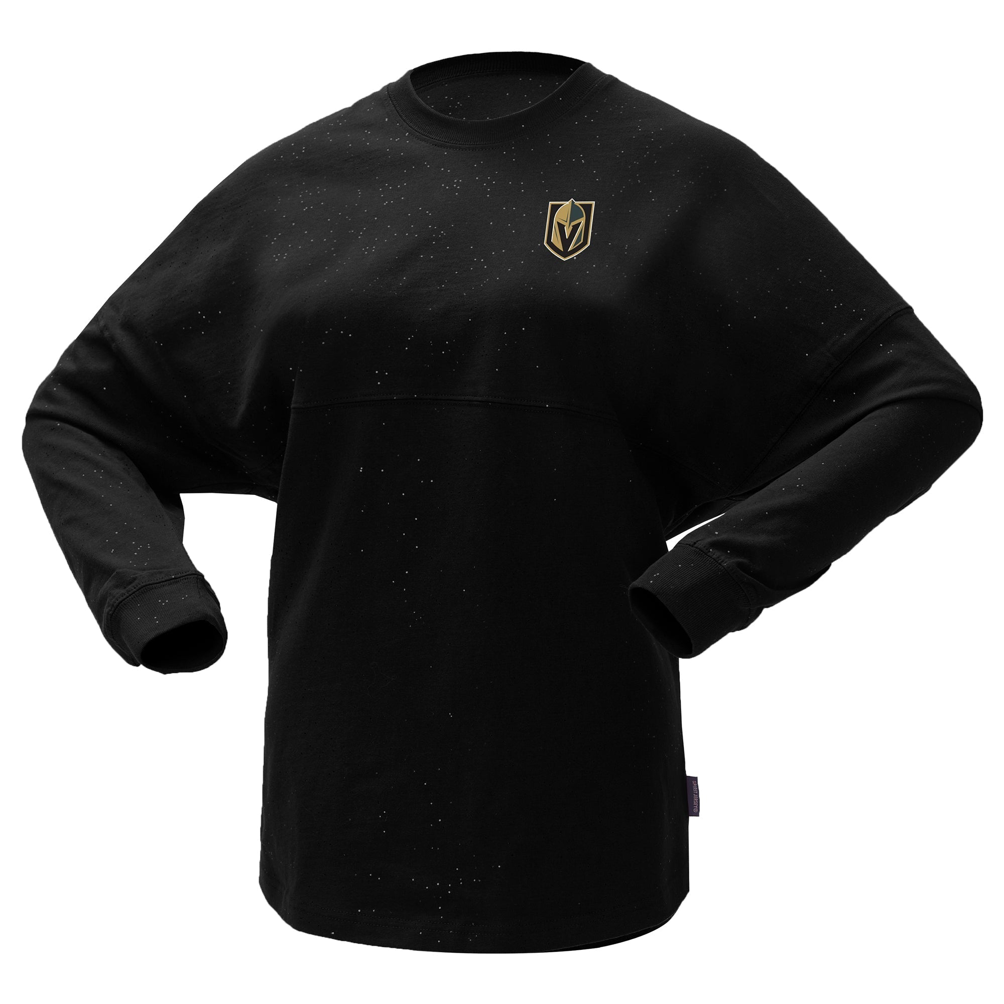 Women's Fanatics Branded  Black Vegas Golden Knights 2023 Stanley Cup Champions Sparkle Spirit Jersey Long Sleeve