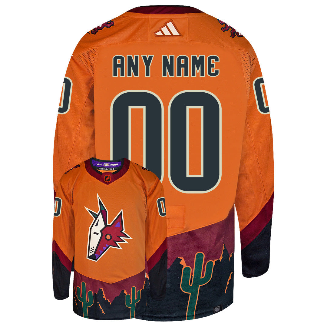 Customizable Arizona Coyotes Adidas 2022 Primegreen Reverse Retro Authentic NHL Hockey Jersey