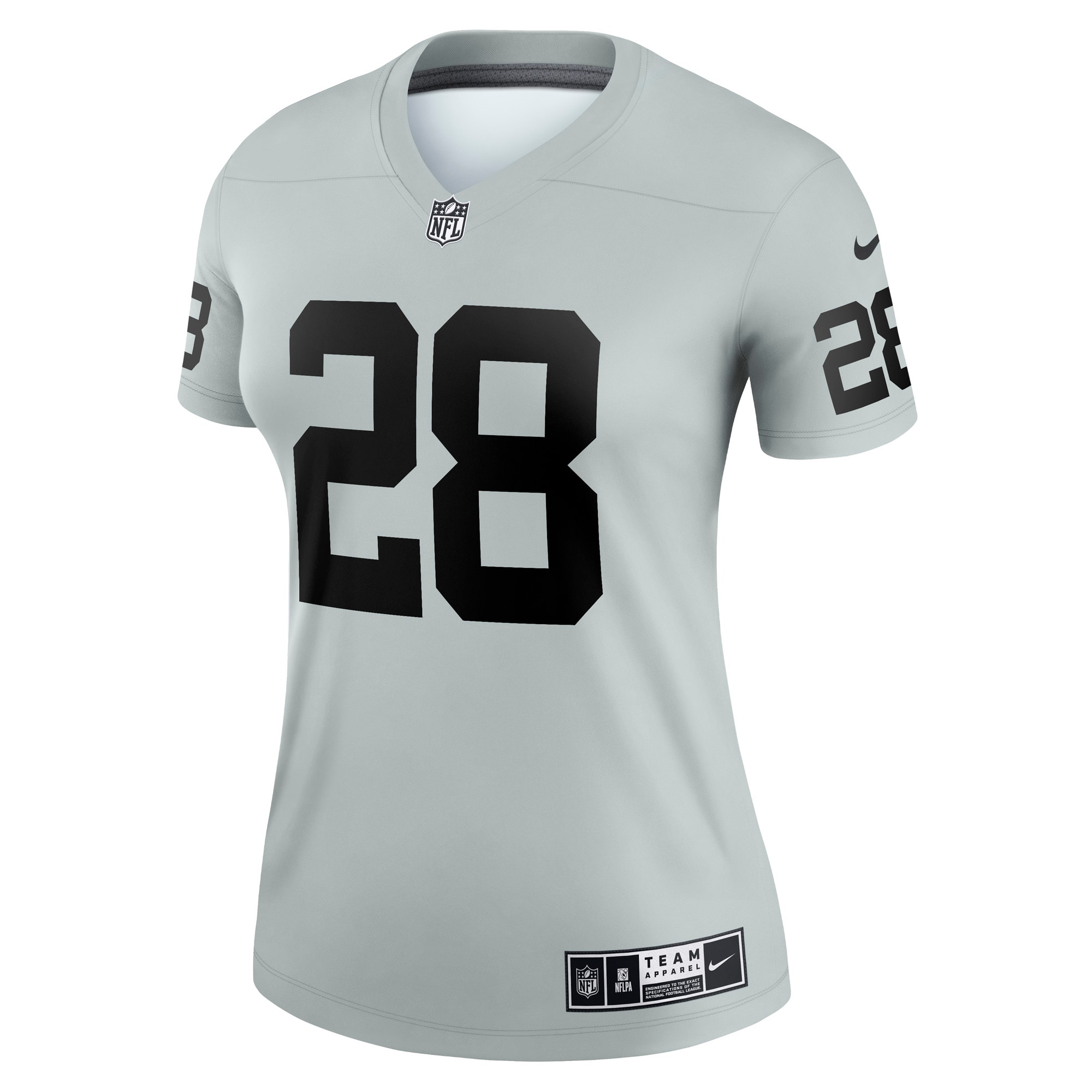 Josh Jacobs Las Vegas Raiders Nike Women's Inverted Legend Jersey - Silver