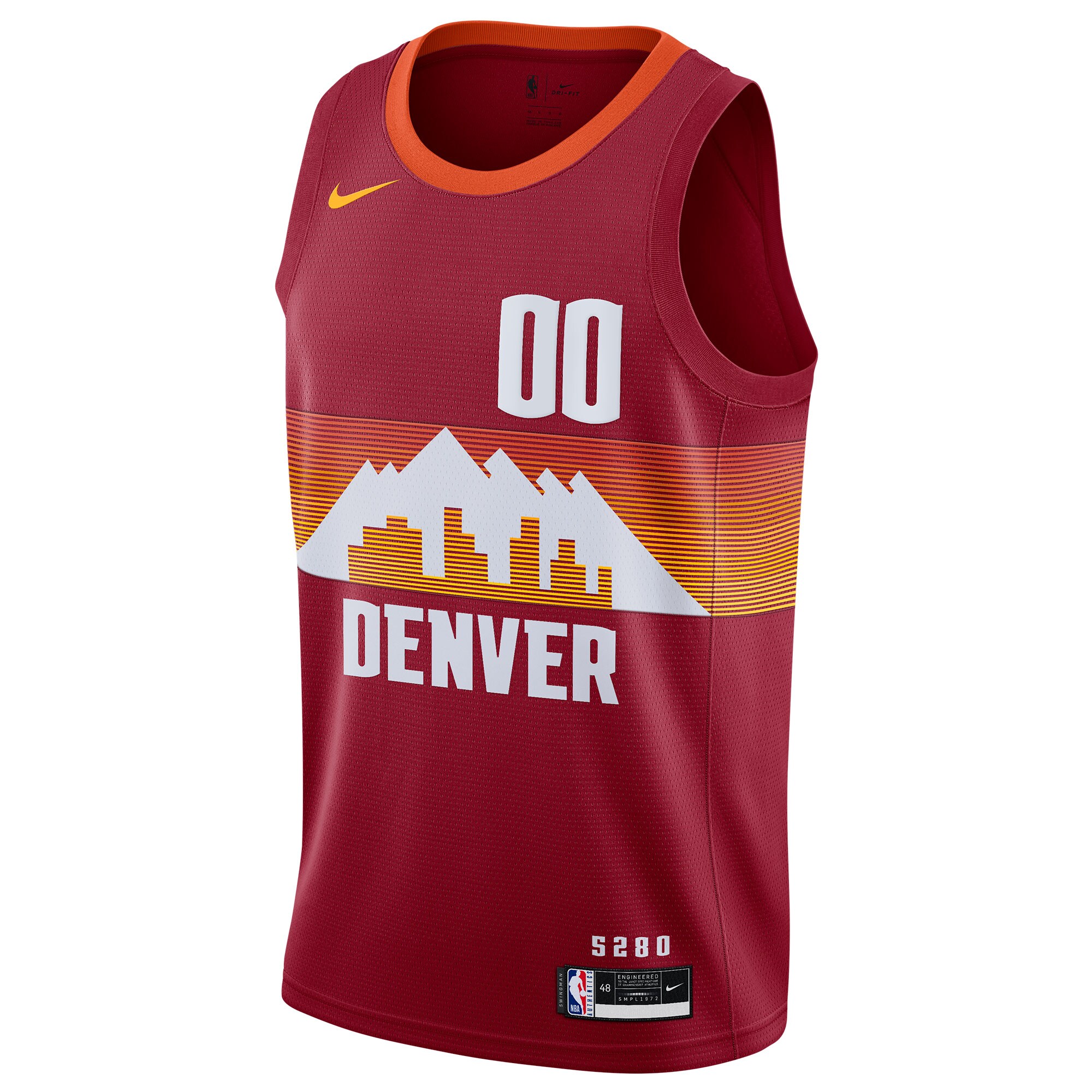 Denver Nuggets Nike 2020/21 Swingman Custom Jersey Red - City Edition
