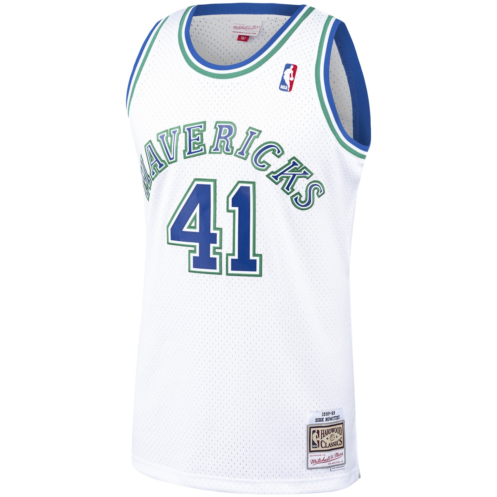 Dirk Nowitzki Dallas Mavericks Mitchell & Ness Hardwood Classics Swingman Jersey - White