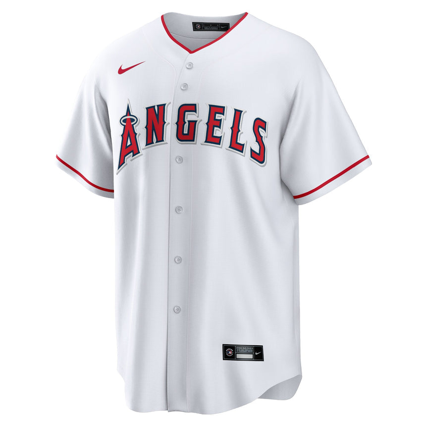 Men's Los Angeles Angels Mike Trout White Home Replica Player Jersey