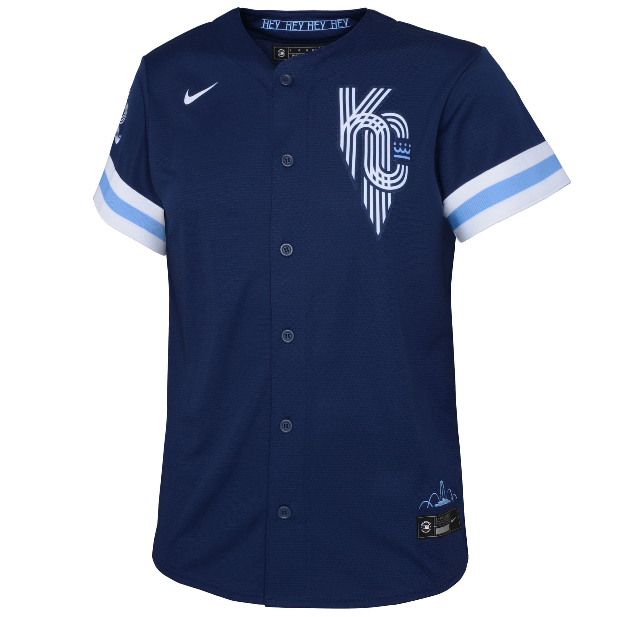 Youth Nike Andrew Benintendi Navy Kansas City Royals 2022 City Connect Replica Player Jersey