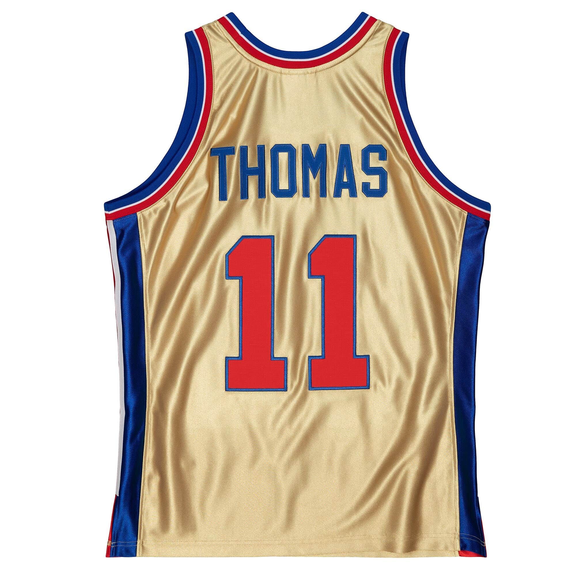 75th Anniversary Gold Swingman Isiah Thomas Detroit Pistons 1982-83 Jersey