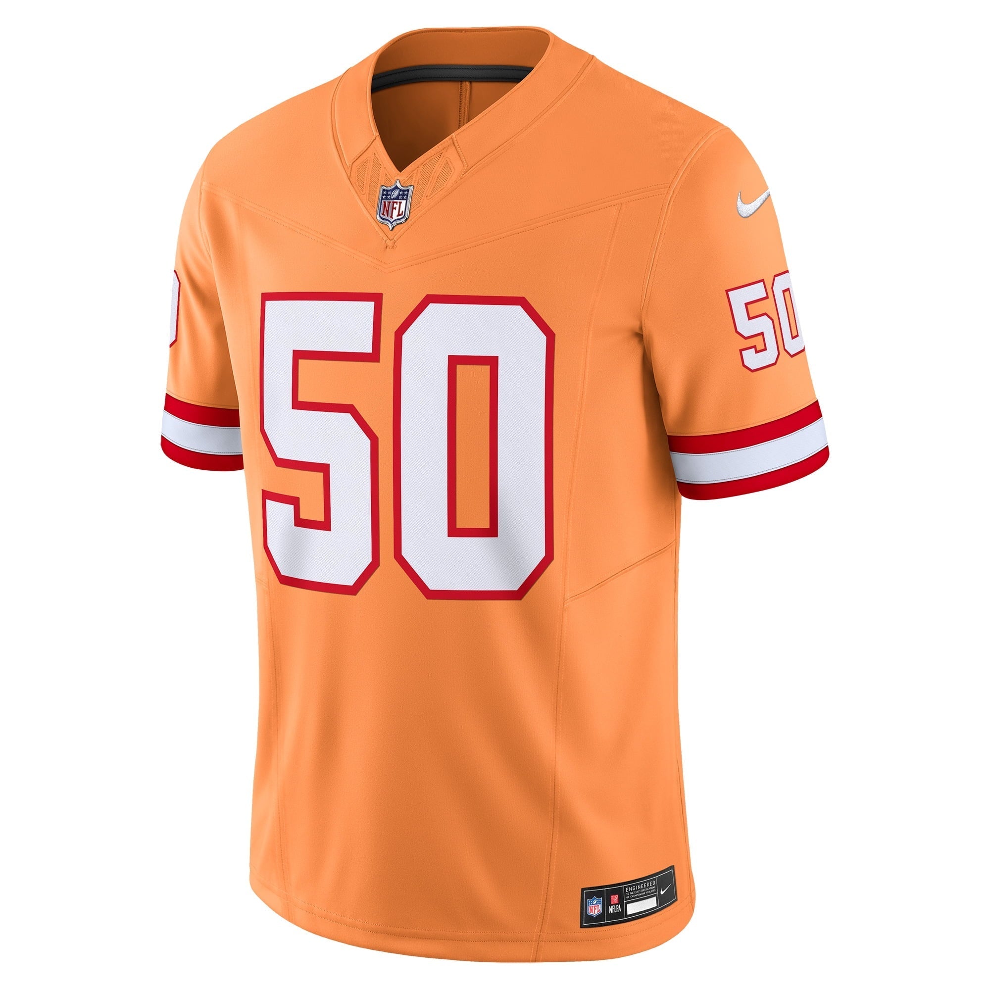 Men's Nike Vita Vea Orange Tampa Bay Buccaneers Throwback Vapor F.U.S.E. Limited Jersey