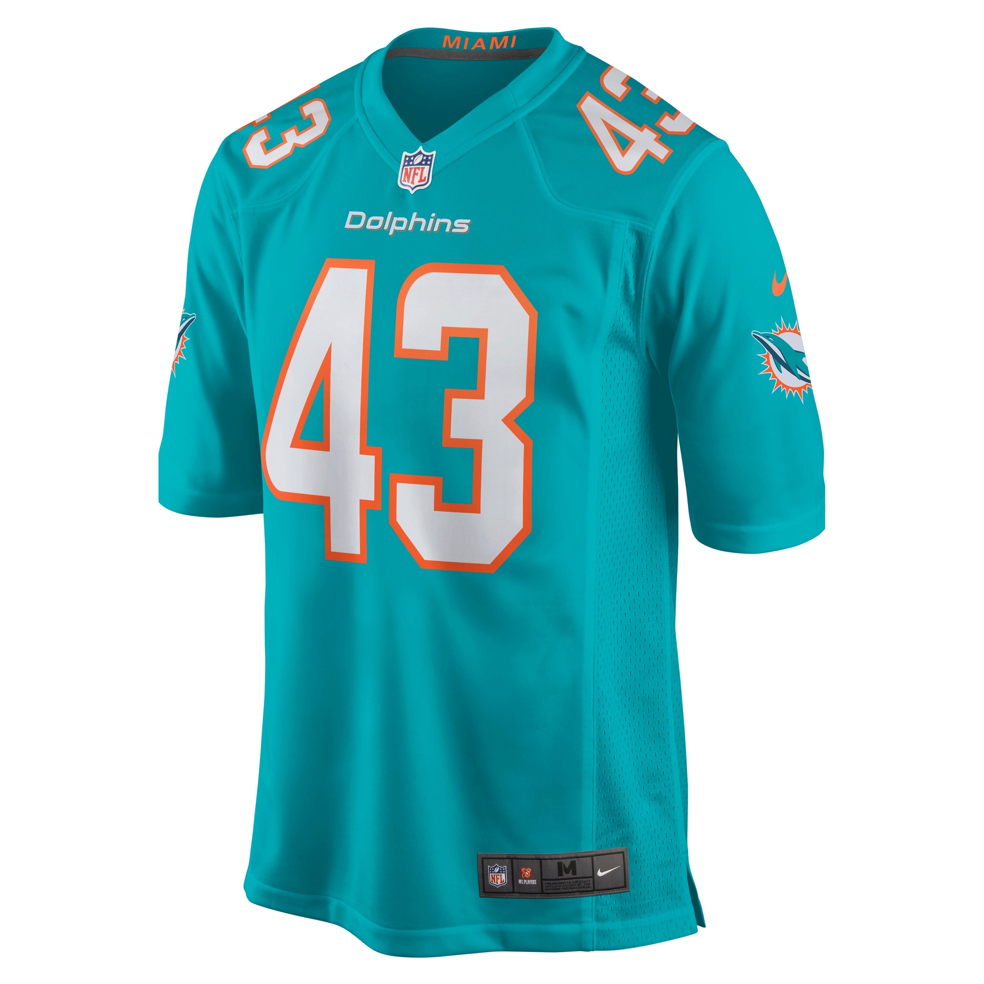 Men's Nike Andrew Van Ginkel Aqua Miami Dolphins Game Jersey