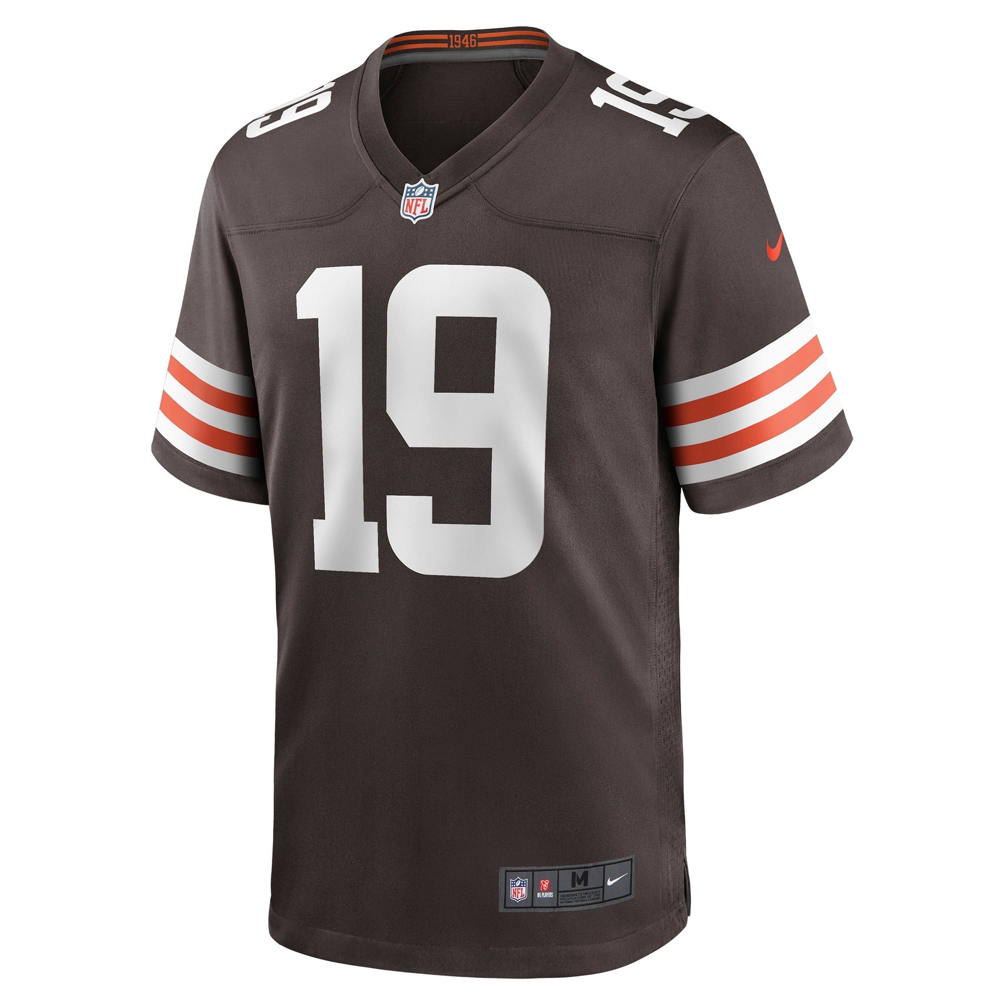 Men's Nike Josh Rosen Brown Cleveland Browns Game Player Jersey