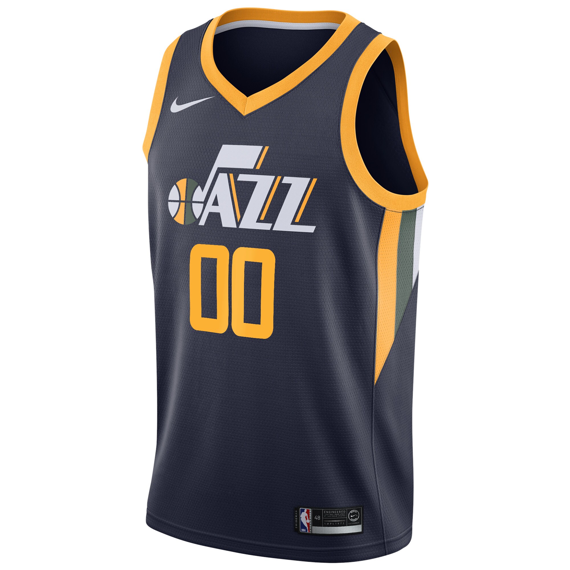 Utah Jazz Nike Swingman Custom Jersey Navy - Icon Edition