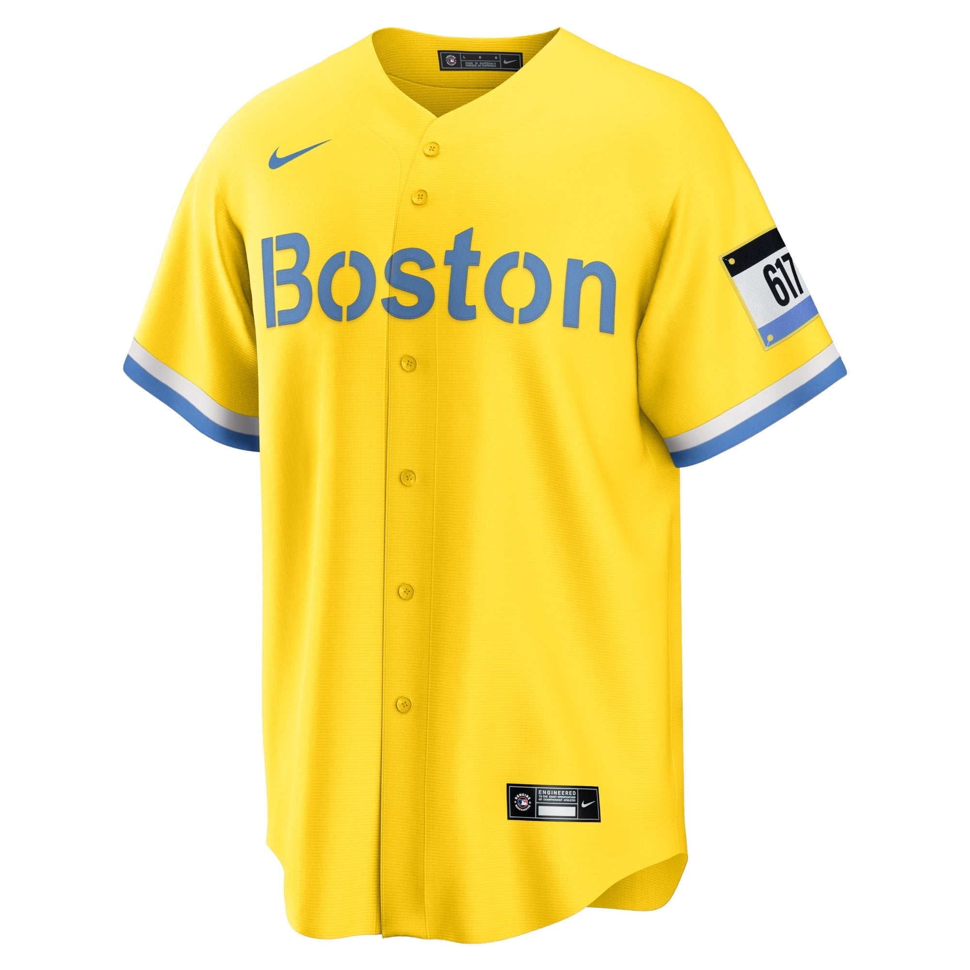 Men's Nike Trevor Story Gold Boston Red Sox City Connect Replica Player Jersey