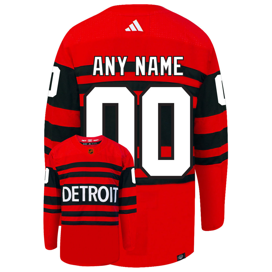 Customizable Detroit Red Wings Adidas 2022 Primegreen Reverse Retro Authentic NHL Hockey Jersey