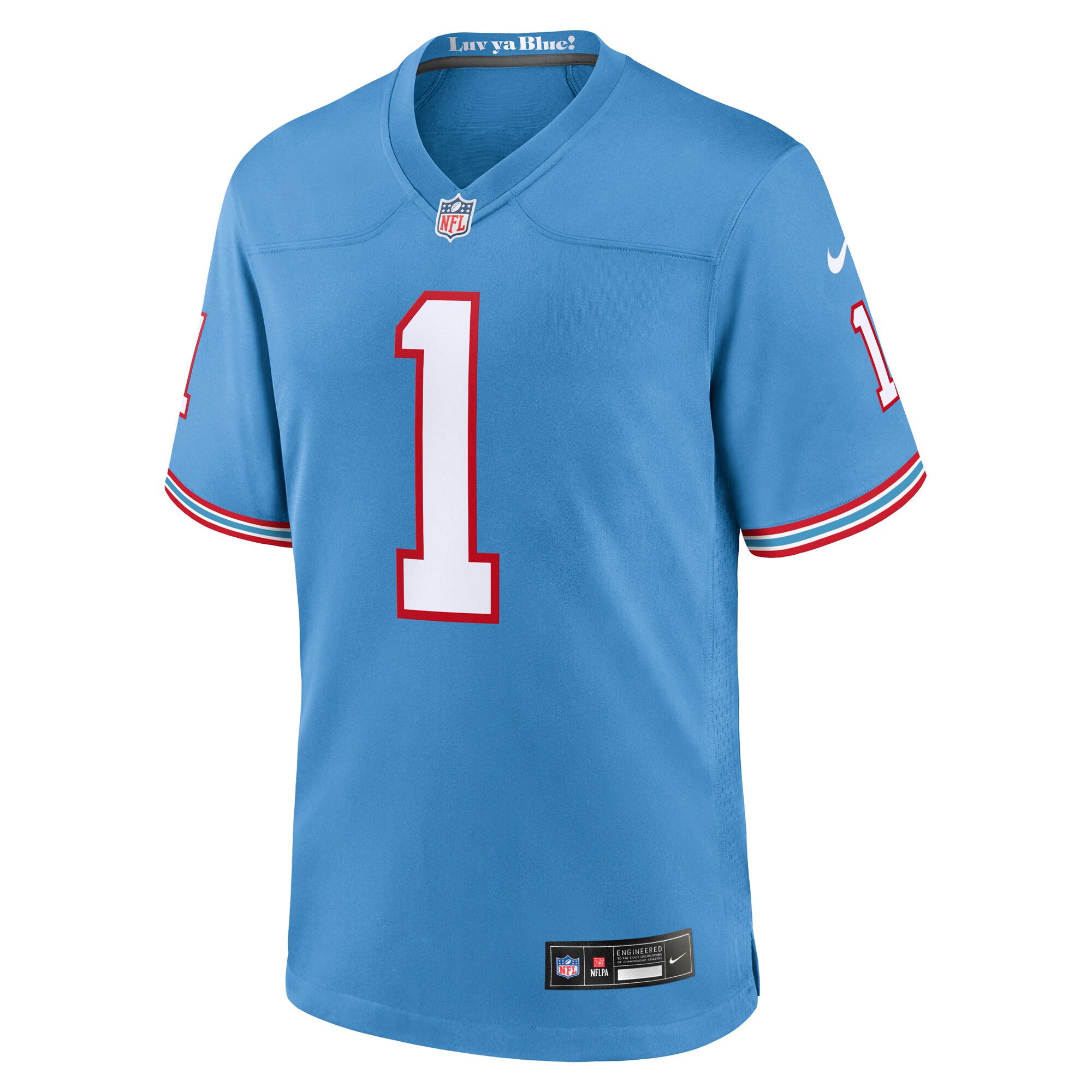 Warren Moon Tennessee Titans Nike Oilers Throwback Retired Player Game Jersey - Light Blue