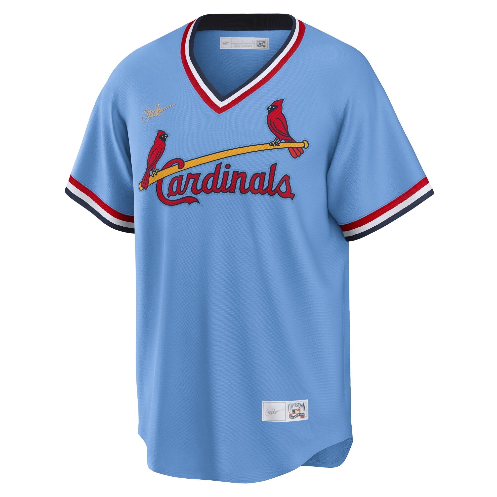 Men's Nike Light Blue St. Louis Cardinals Road Cooperstown Collection Team Jersey