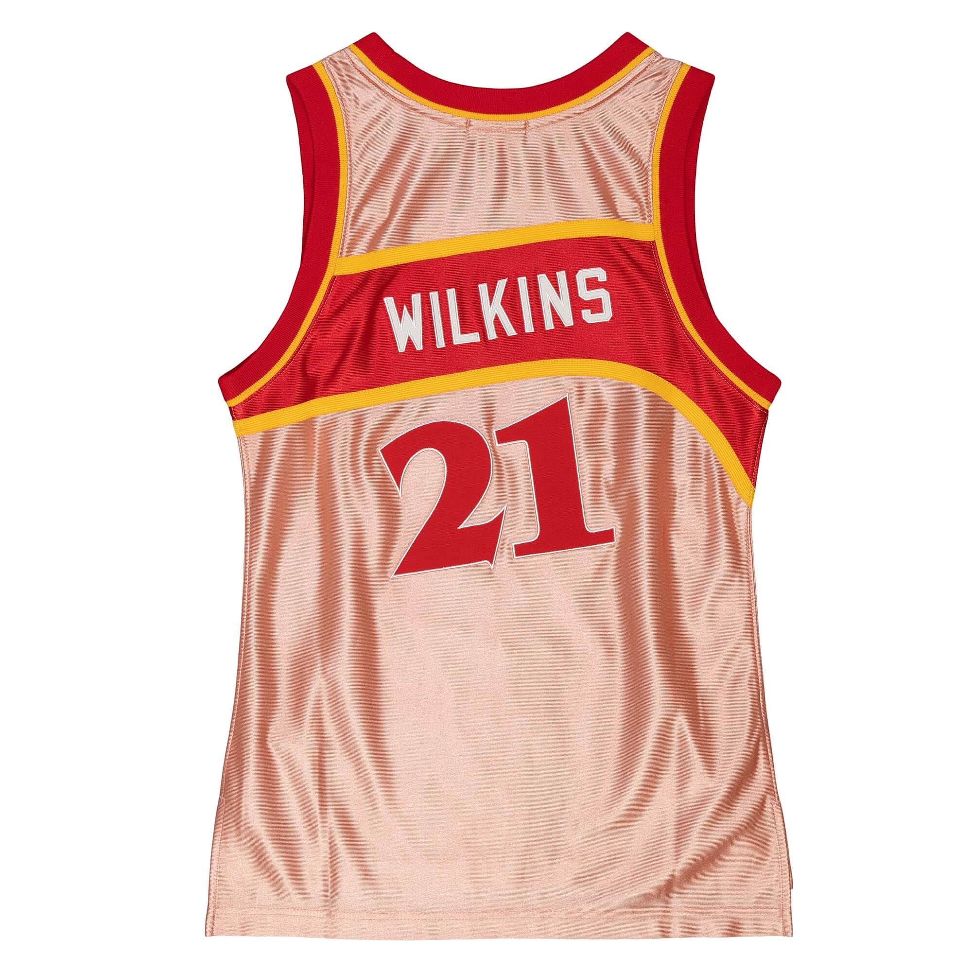 Womens 75th Anniversary Rose Gold Swingman Dominique Wilkins Atlanta Hawks 1986-87 Jersey