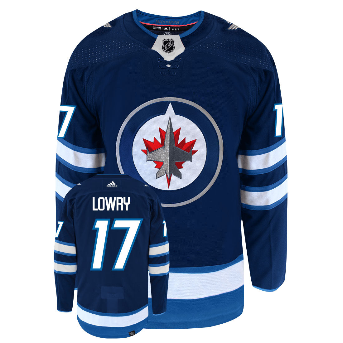 Adam Lowry Winnipeg Jets Adidas Primegreen Authentic NHL Hockey Jersey