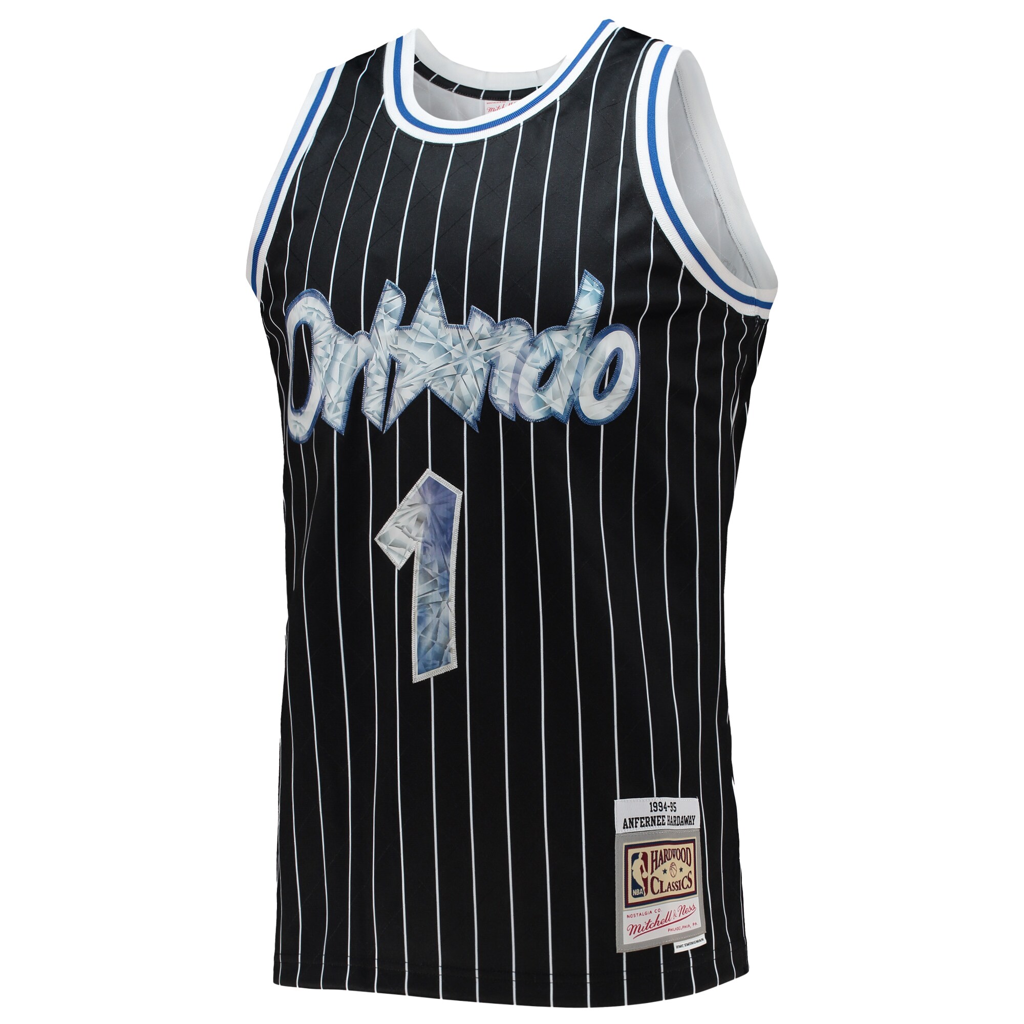 Penny Hardaway Orlando Magic Mitchell & Ness 1996/97 Hardwood Classics NBA 75th Anniversary Diamond Swingman Jersey - Black
