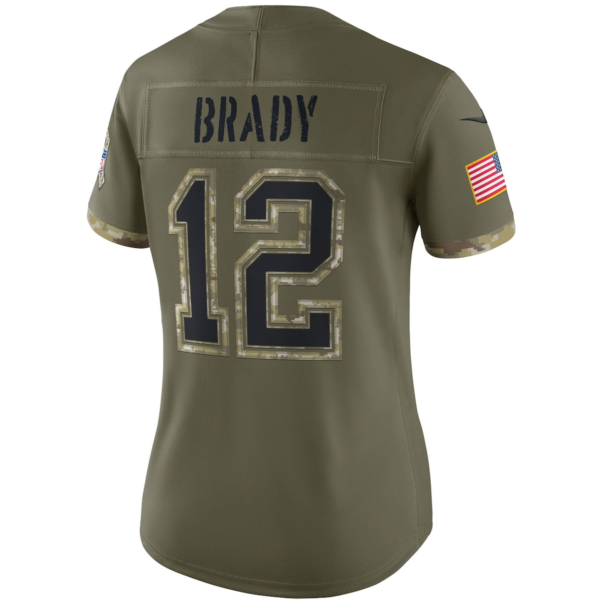 Women's Tom Brady Nike Buccaneers 2022 Salute To Service Limited Jersey - Green
