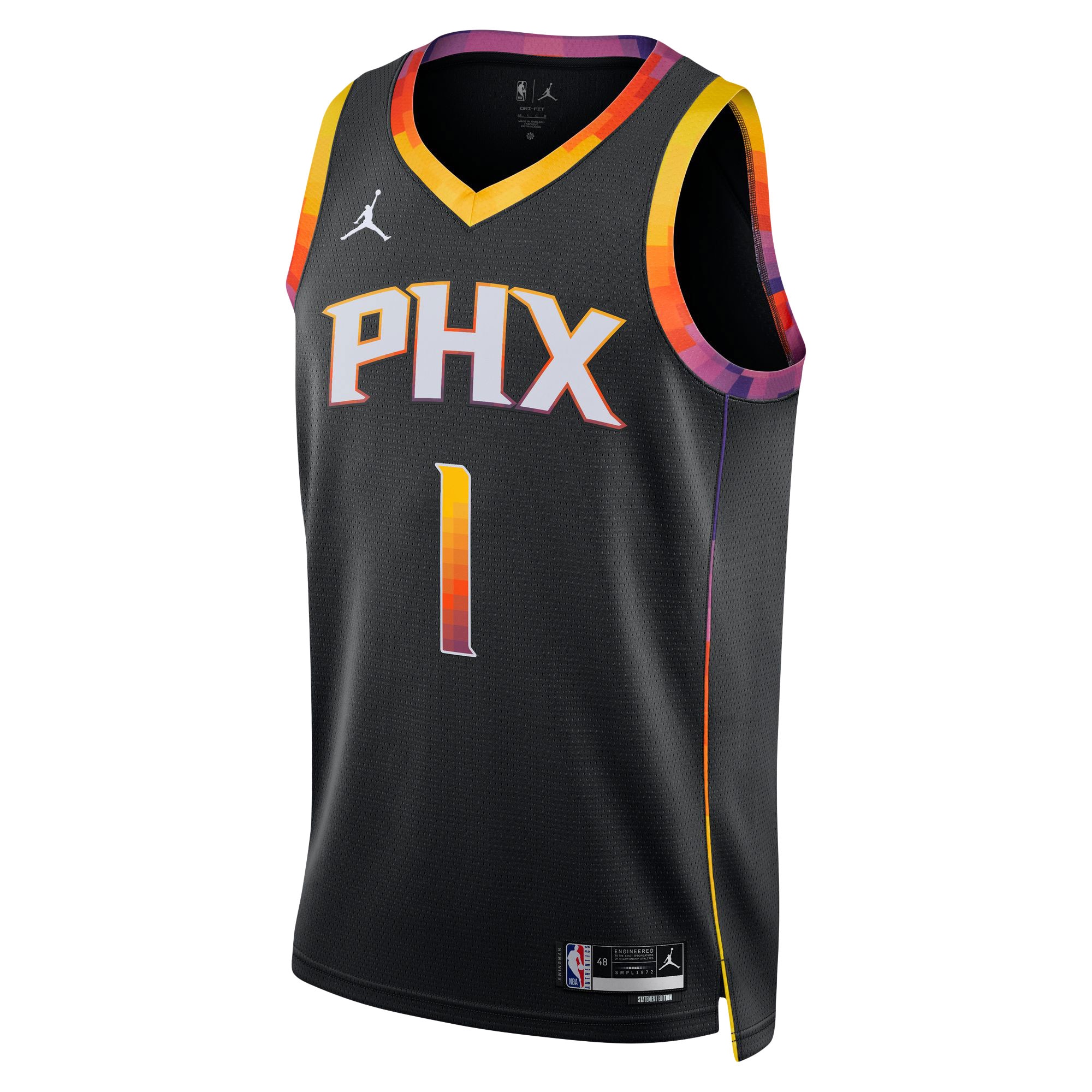 Devin Booker Phoenix Suns Jordans Brand Unisex Swingman Jersey - Statement Edition - Black