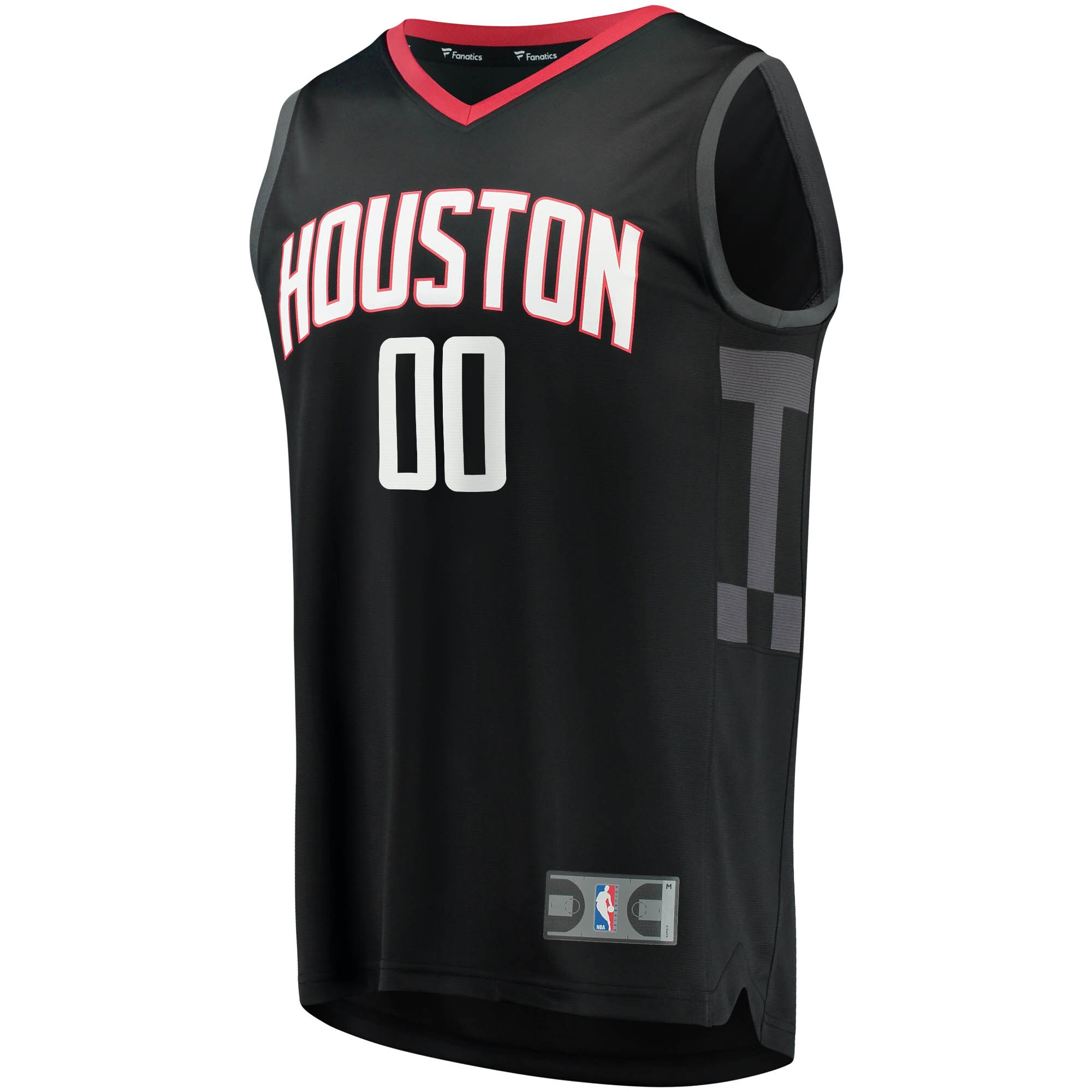Houston Rockets Fanatics Branded Youth Fast Break Custom Replica Jersey Black - Statement Edition