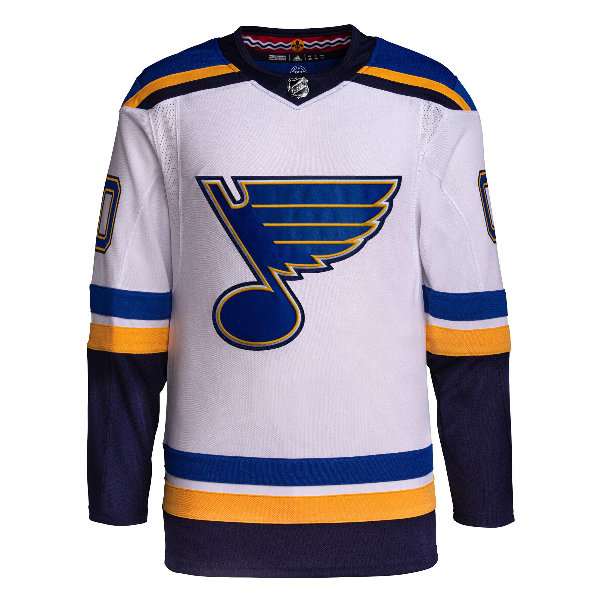 St. Louis Blues adidas Away Custom Primegreen Authentic Pro Jersey?White
