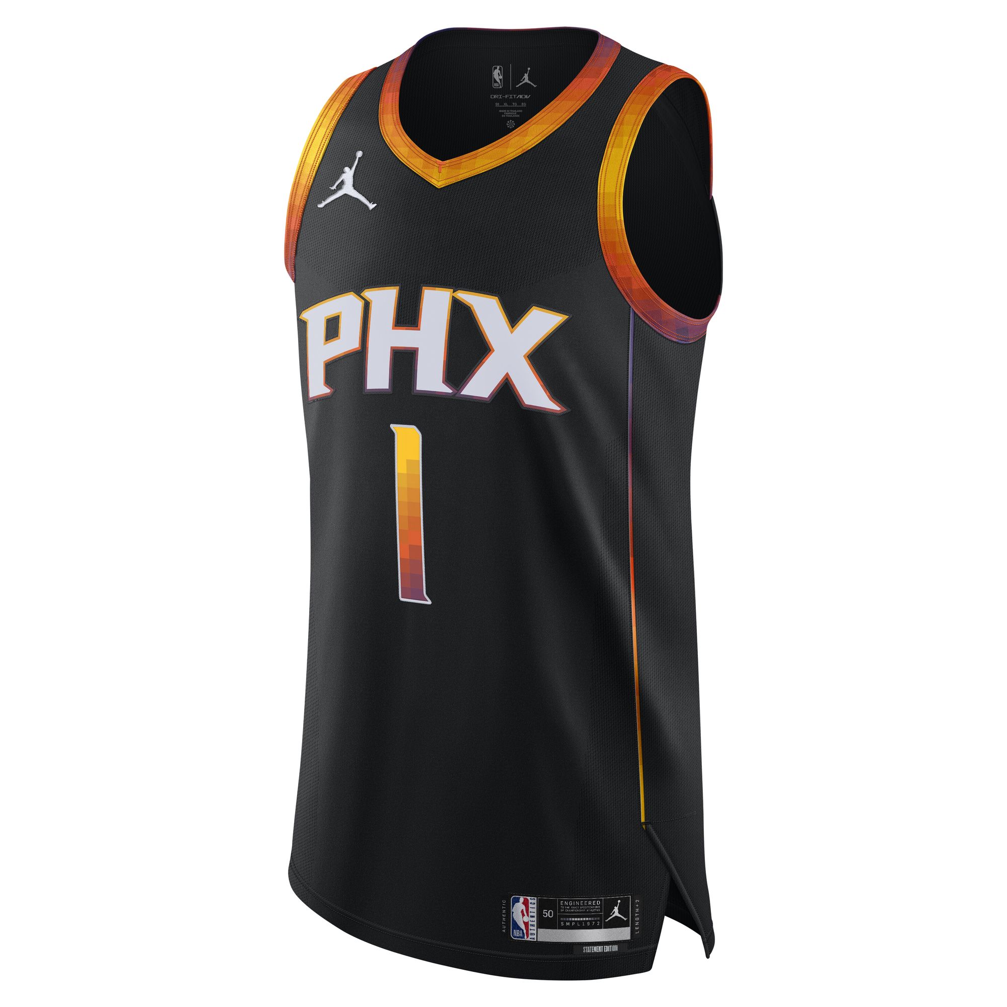 Devin Booker Phoenix Suns Jordans Brand Authentic Player Jersey - Statement Edition - Black