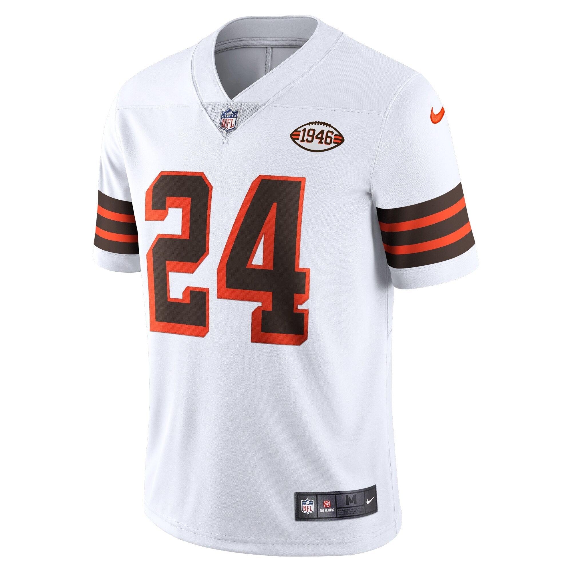 Men's Nike Nick Chubb White Cleveland Browns 1946 Collection Alternate Vapor Limited Jersey