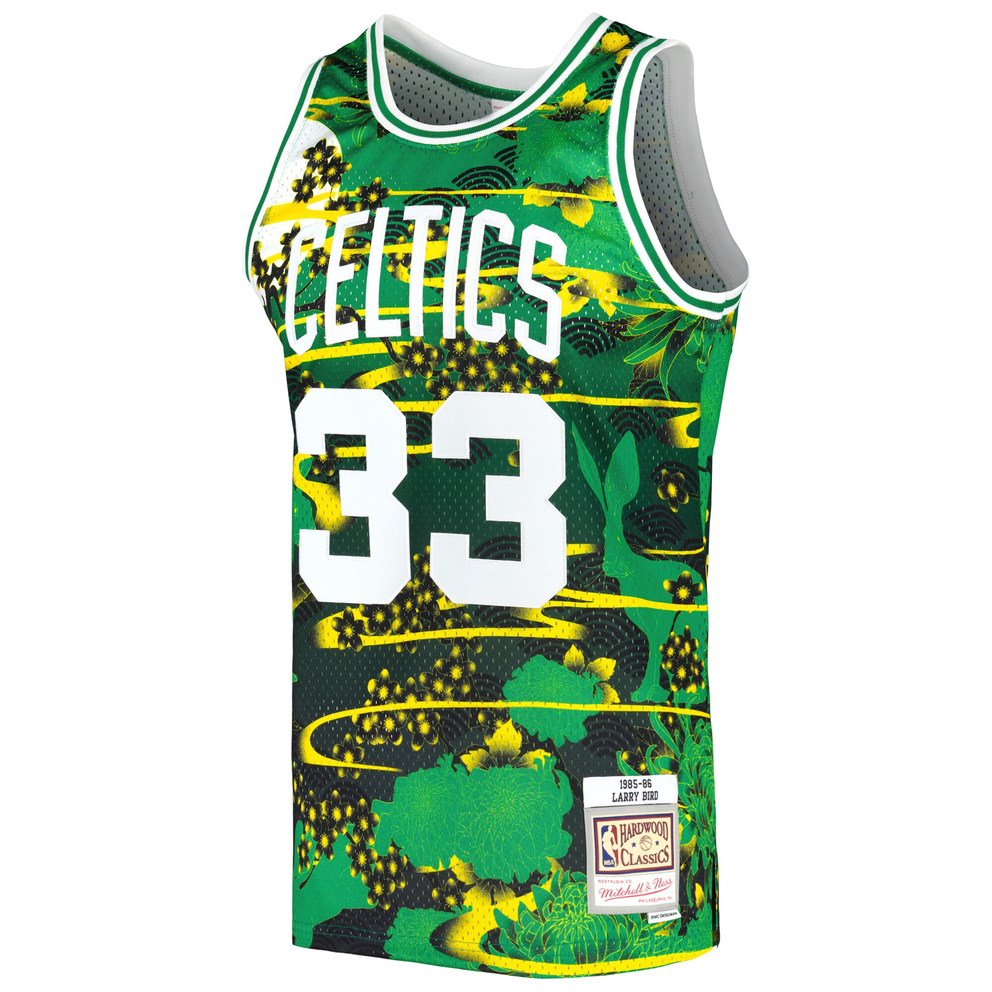 Larry Bird Boston Celtics Mitchell & Ness Hardwood Classics Lunar New Year Swingman Jersey - Kelly Green