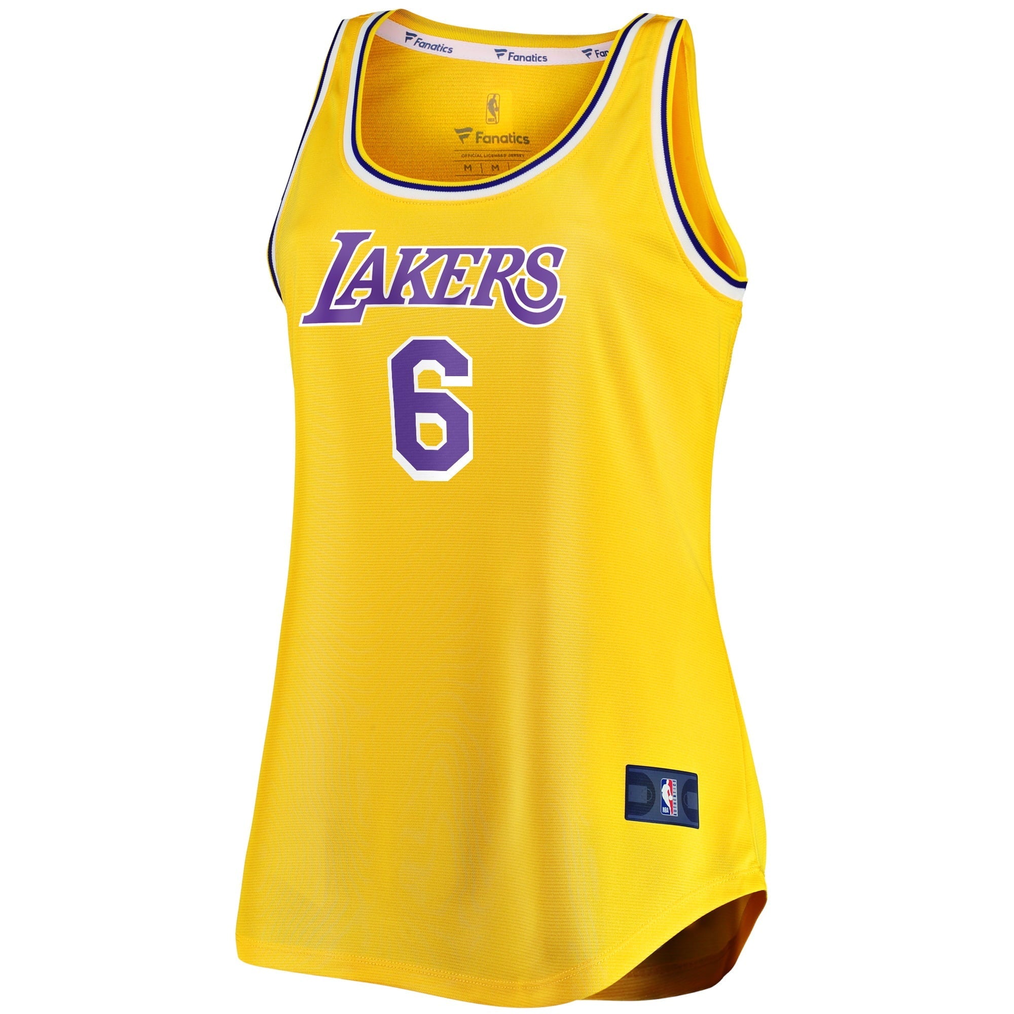 Women's Fanatics Branded LeBron James Gold Los Angeles Lakers 2021/22 Fast Break Tank Jersey - Icon Edition