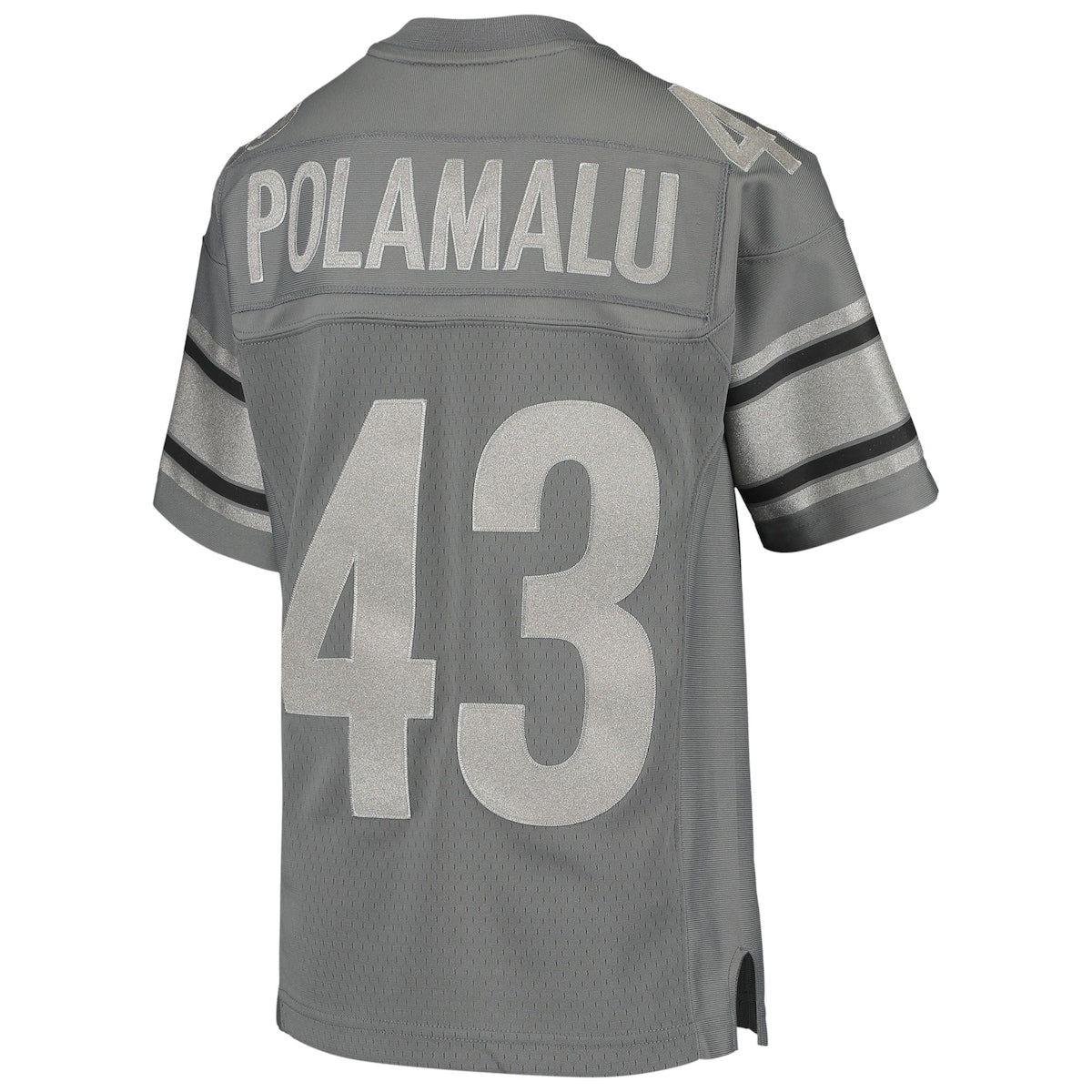 Boys' Grade School Troy Polamalu Mitchell & Ness Steelers 2005 Retired Metal Replica Jersey - Grey