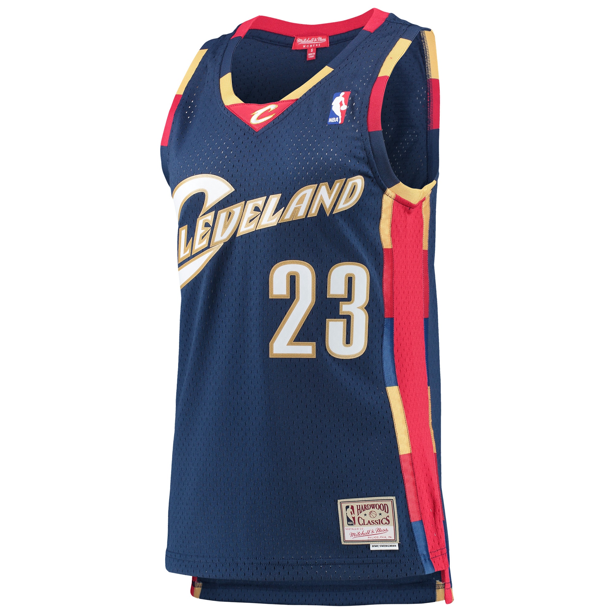 LeBron James Cleveland Cavaliers Mitchell & Ness Women's Hardwood Classics Swingman Jersey - Navy